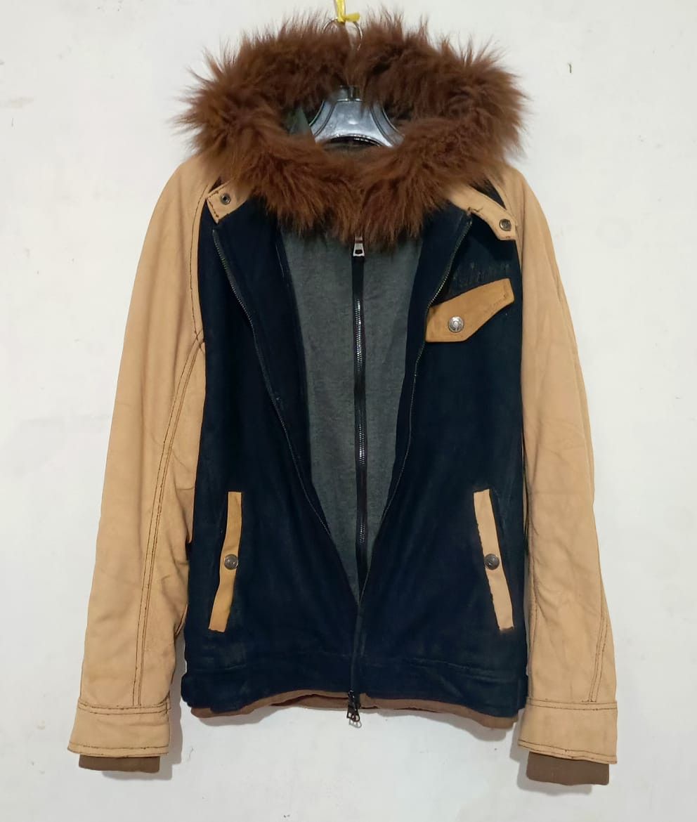 image of If Six Was Nine x In The Attic - Fur Bomber Raider Double Layer Double Zip Up, Men's (Size Medium)