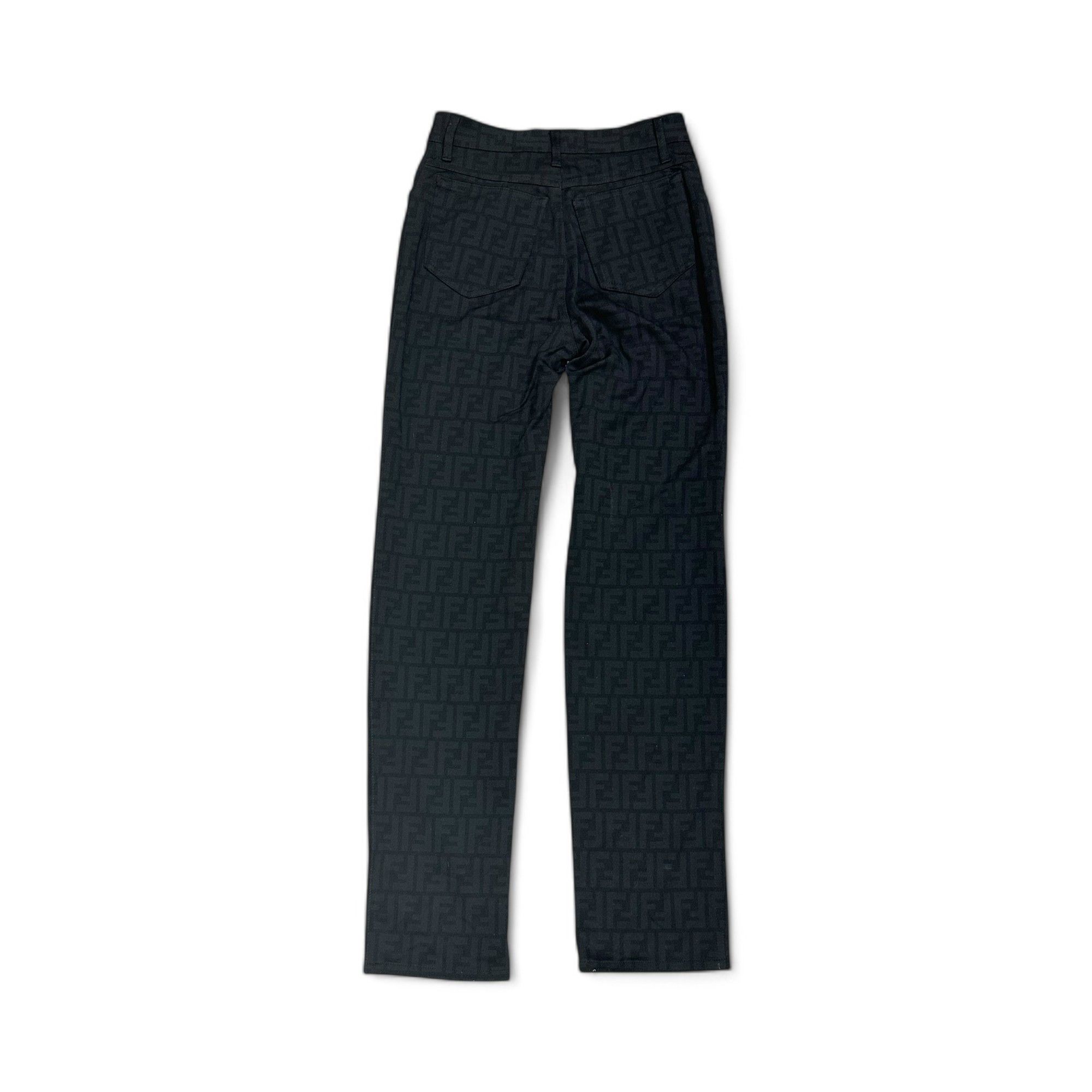 Fendi Fendi Pants Vintage Zucca FF Monogram Logo Black Size 28" / US 6 / IT 42 - 2 Thumbnail