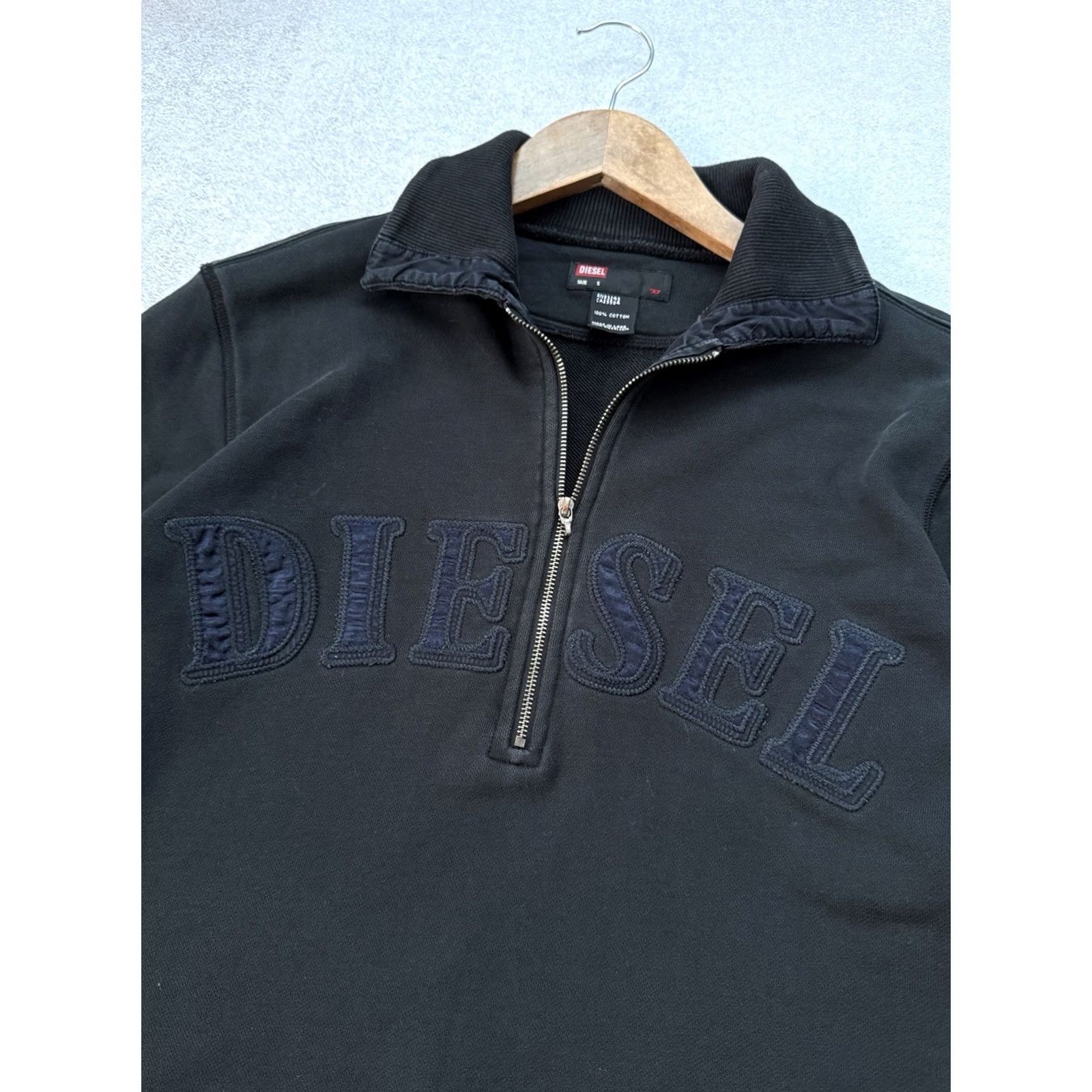 Diesel VINTAGE Diesel Pullover Sweatshirt Zip Big Logo Y2K Dark Green Men’s Size S Size US S / EU 44-46 / 1 - 6 Thumbnail