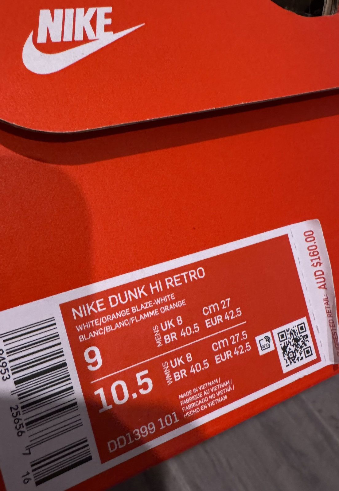 Nike Nike Dunk High Retro “Orange Blaze” Size US 9 / EU 42 - 4 Thumbnail