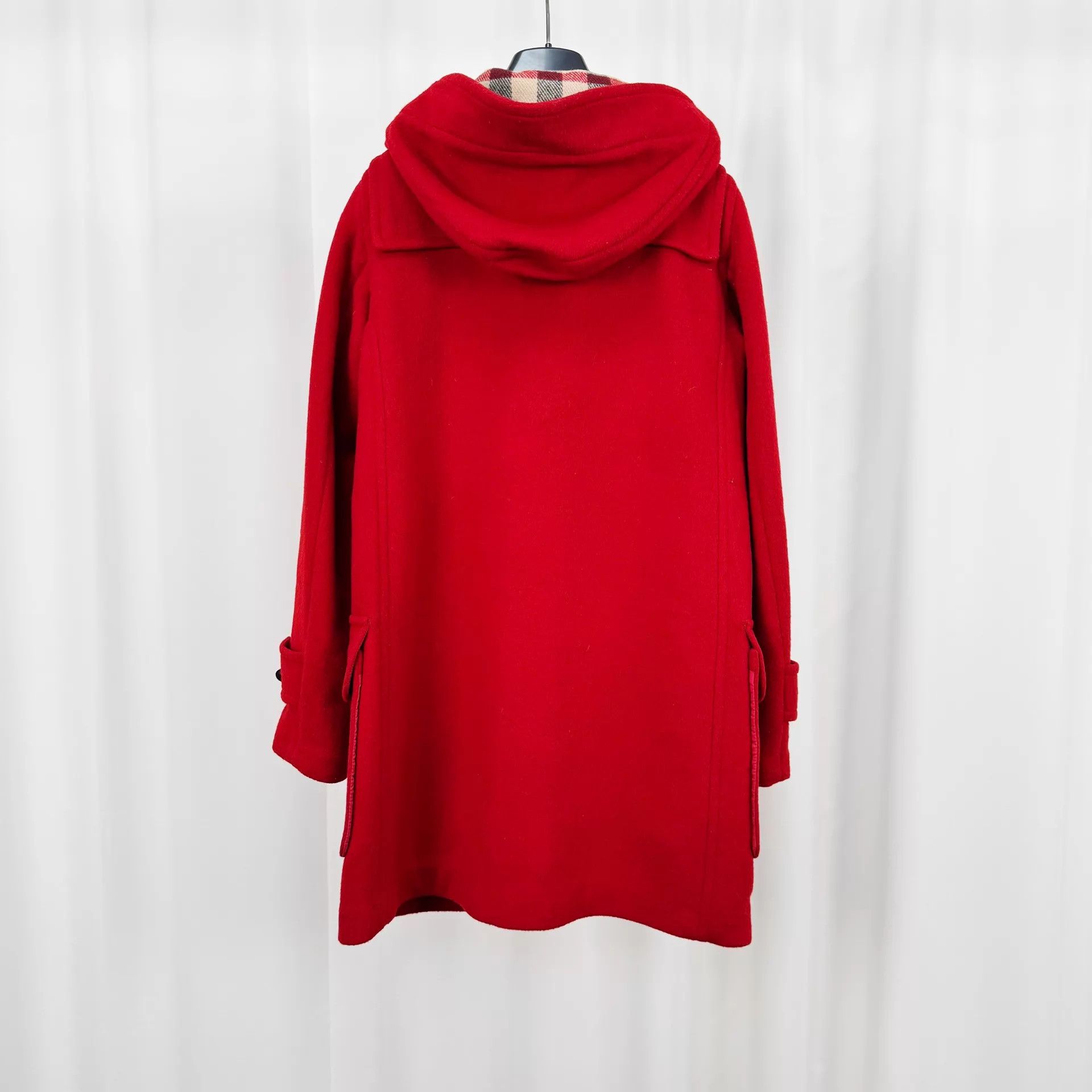 Burberry Burberry Wool Coat Check Lining Horn Buttons UK4 99 New Size XS / US 0-2 / IT 36-38 - 2 Thumbnail