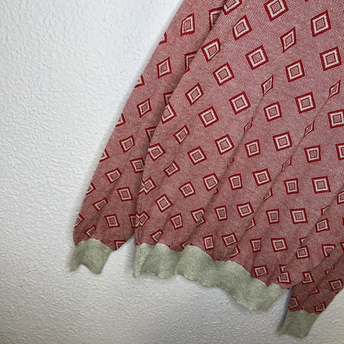 Valentino × Vintage Valentino Garavani Jumper Sweater Knitwear Argyle Rare 90s Size US L / EU 52-54 / 3 - 2 Thumbnail