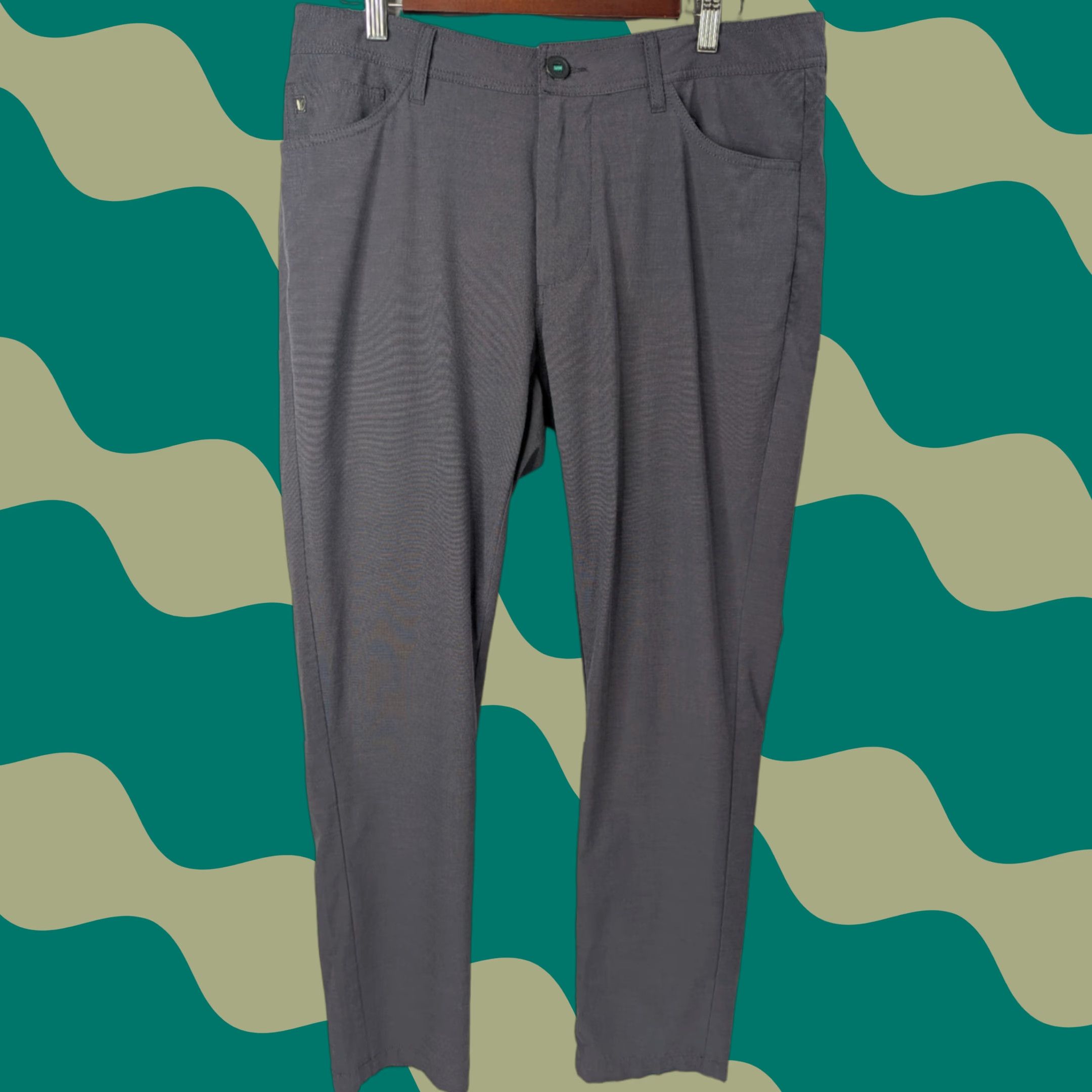Vintage Linksoul Boardwalker Performance Chino Pants Size 34S Quick Dry Lightweight Gray Men Pants Athletic Chino Quick Dry Gray 34 Mens Size US 34 / EU 50 - 1 Thumbnail