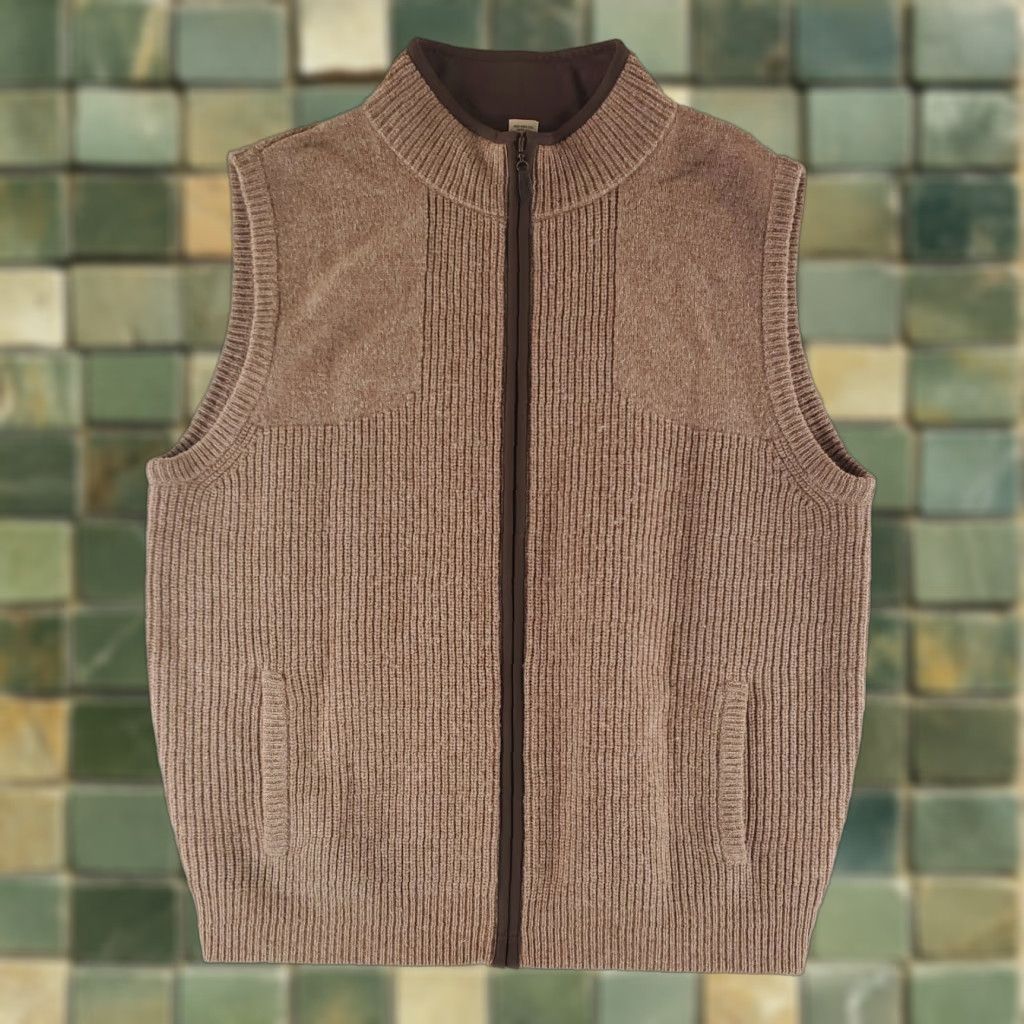 Vintage LL Bean 100% Merino Wool Full Zip Sweater Vest Brown Mens XL Vest Brown Mens XL Merino Wool Full Zip LL Bean Size US XL / EU 56 / 4 - 1 Thumbnail