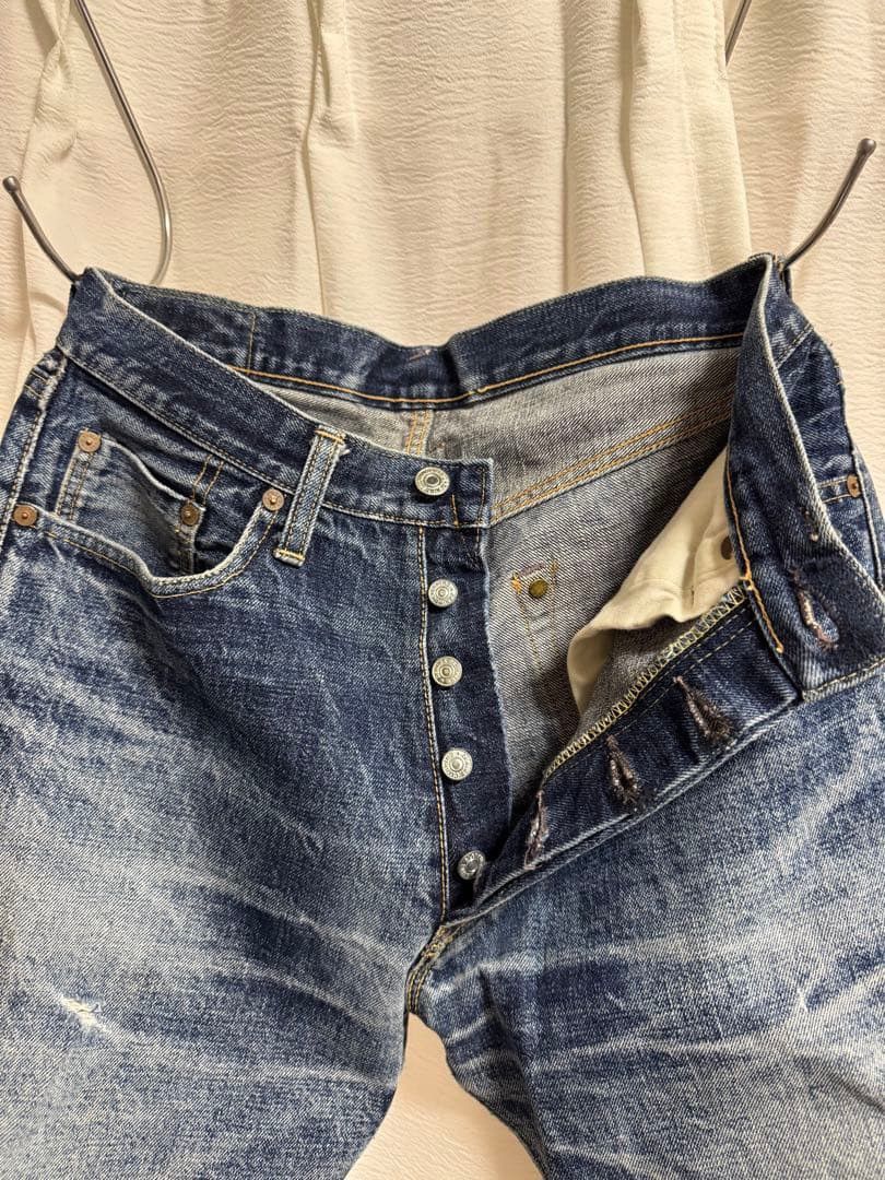 Japanese Brand Vintage Japanese Brand Faded Blue Wash Distressed Jeans Size US 28 / EU 44 - 4 Thumbnail