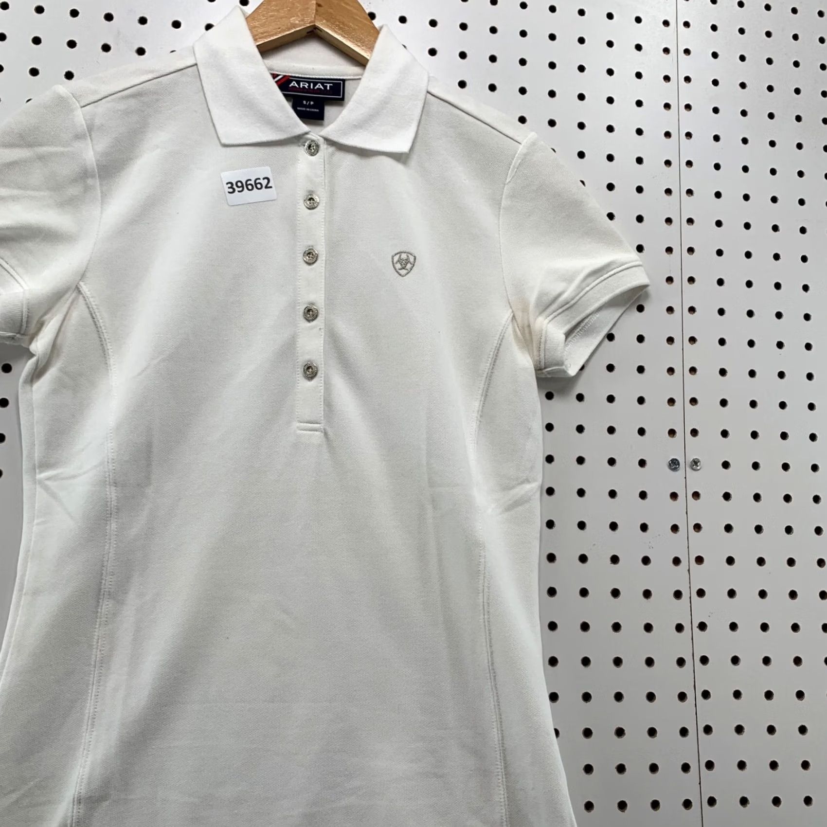 Ariat Ariat Collared Polo Shirt Womens Small White Short Sleeve 15x25.5 Size S / US 4 / IT 40 - 5 Thumbnail