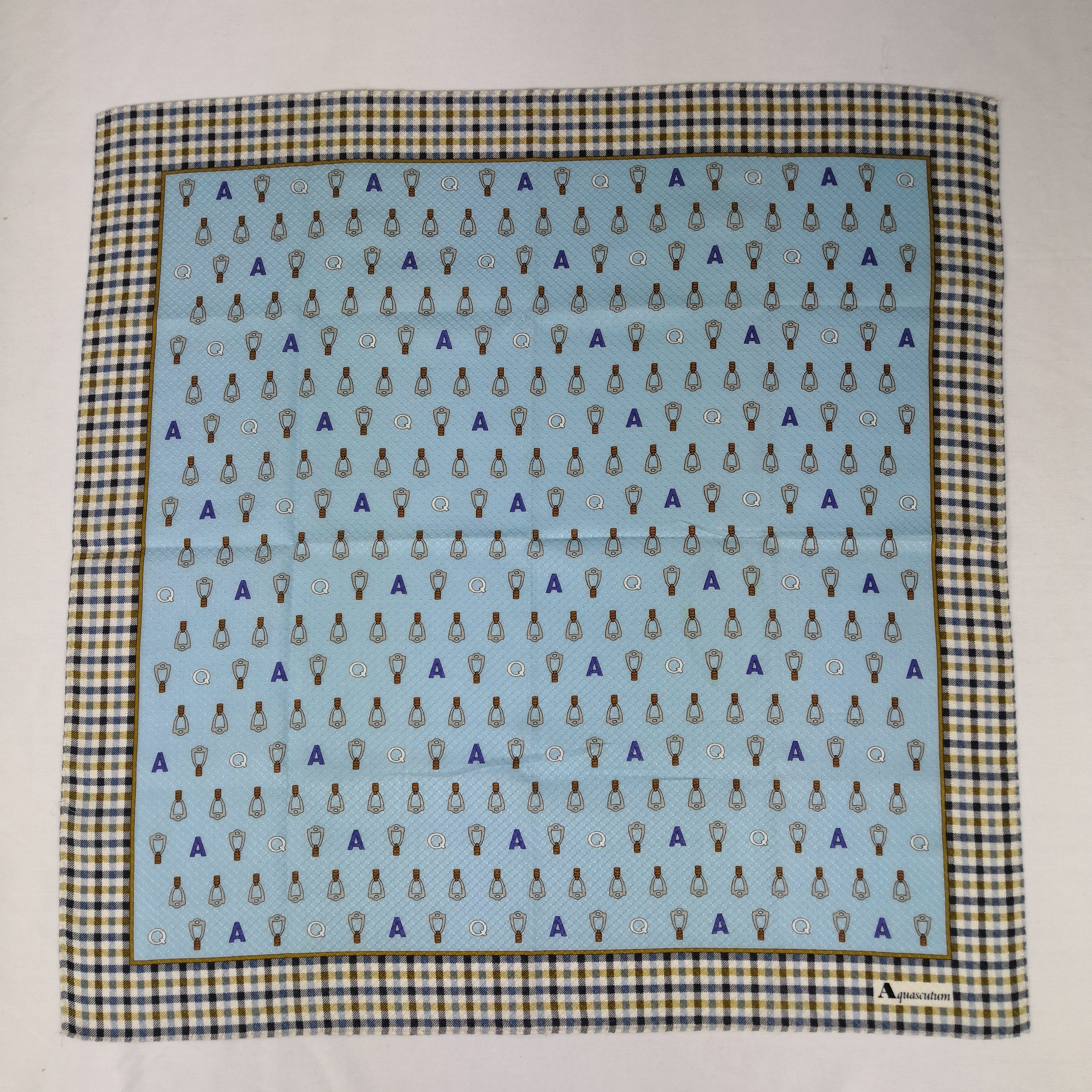 Aquascutum Vintage Aquascutum Handkerchief Pocket Square Bandana Size ONE SIZE - 2 Thumbnail