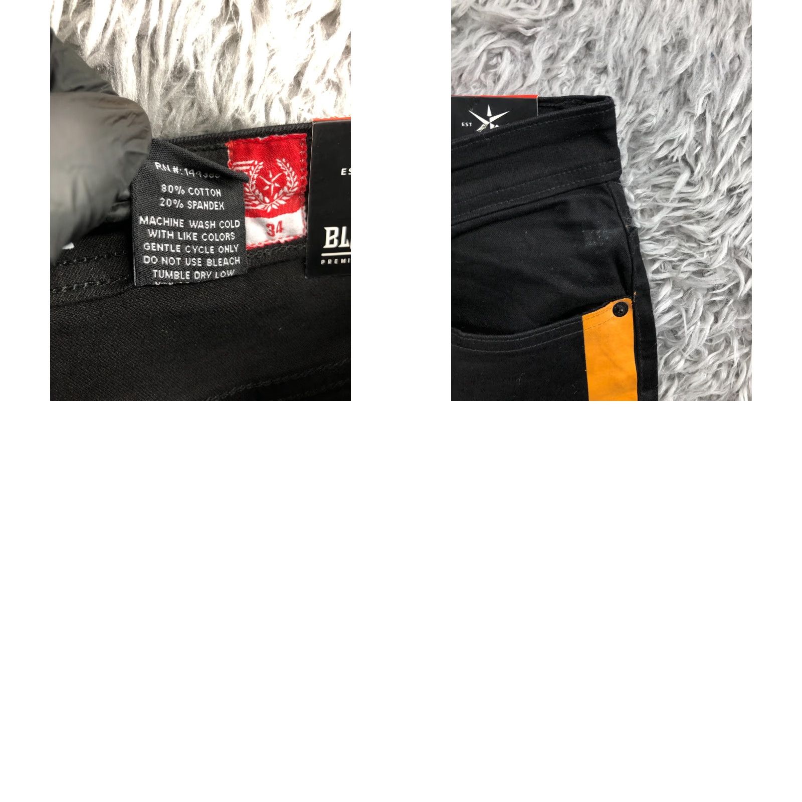 Vintage Black Pike Bermuda Shorts Mens 34 Dark Wash Black Orange Bermuda Shorts Mens 34 Dark Wash Black Pike Size US 34 / EU 50 - 8 Thumbnail