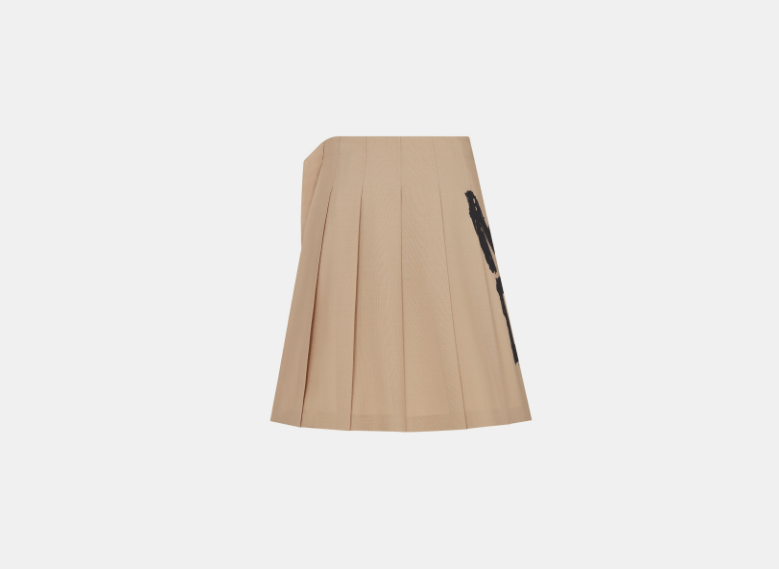 Dior o1w1db11225 451P70 Wrap Mini Skirt in Beige/Black Size 30" / US 8 / IT 44 - 2 Thumbnail