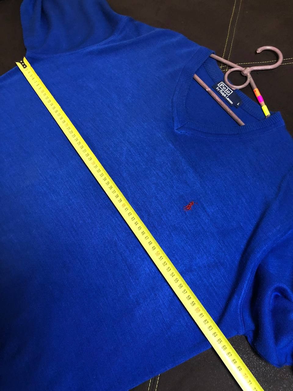 Polo Ralph Lauren Vintage RALPH LAUREN POLO Jumper Sweater V-Neck Blue Size US L / EU 52-54 / 3 - 11 Thumbnail
