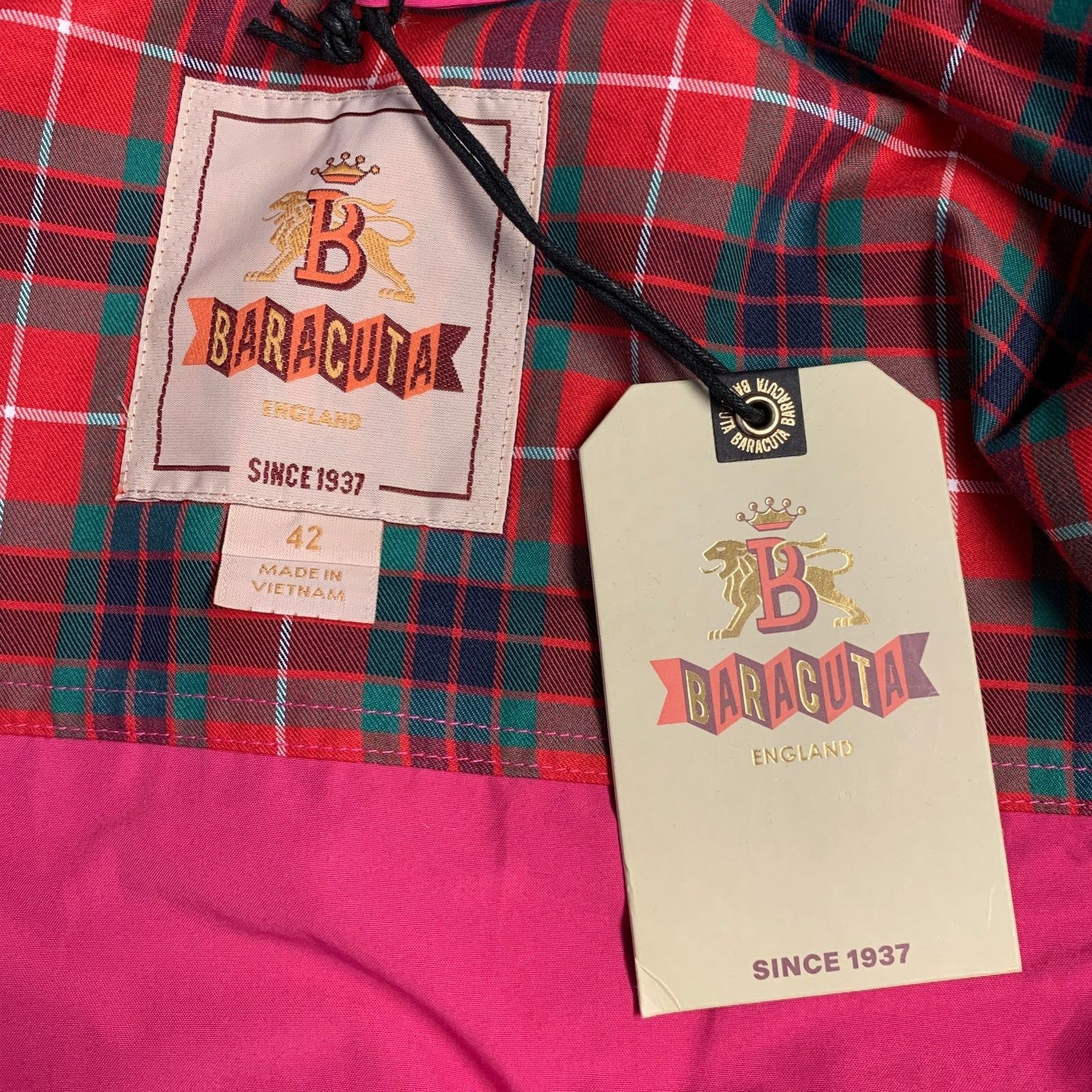 Baracuta BARACUTA Size 42 Pink Fuchsia Polyester Cotton Shirt Jacket Size US L / EU 52-54 / 3 - 5 Thumbnail