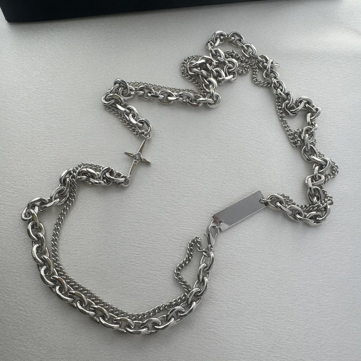 Other Double Layer Star Link Chain Necklace for Men Women Size ONE SIZE - 5 Thumbnail