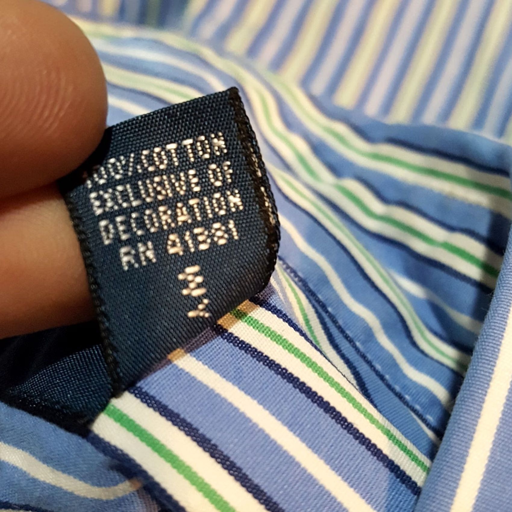 Ralph Lauren VINTAGE Ralph Lauren Blue Striped Button-Up Shirt XL Men Collared Long Sleeve Button-Down Shirt 90s Preppy Workwear Sports Golf Vintagein Size US XL / EU 56 / 4 - 7 Thumbnail