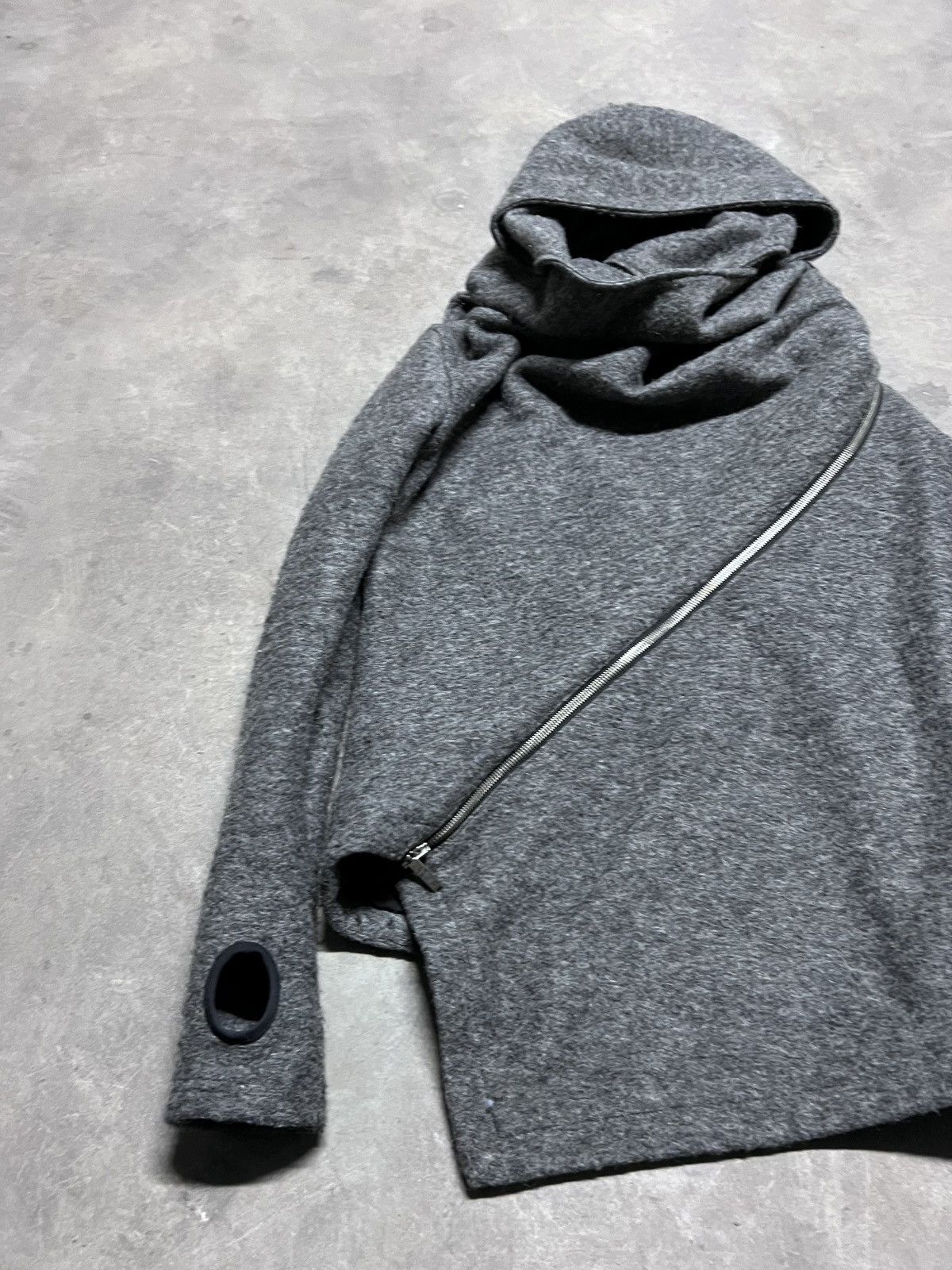 Rick Owens Italian Thumb Hole Asymmetrical Zip Japanese Rick Jacket Size M / US 6-8 / IT 42-44 - 2 Thumbnail