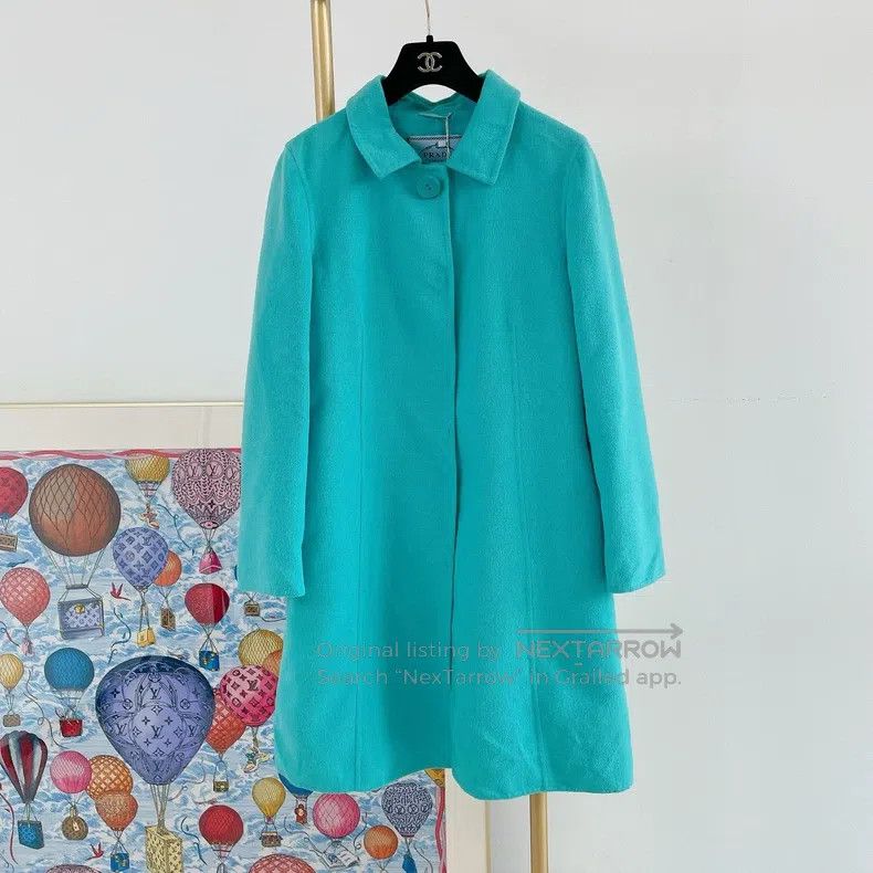 Prada Prada Lake blue coat Size XS / US 0-2 / IT 36-38 - 1 Thumbnail