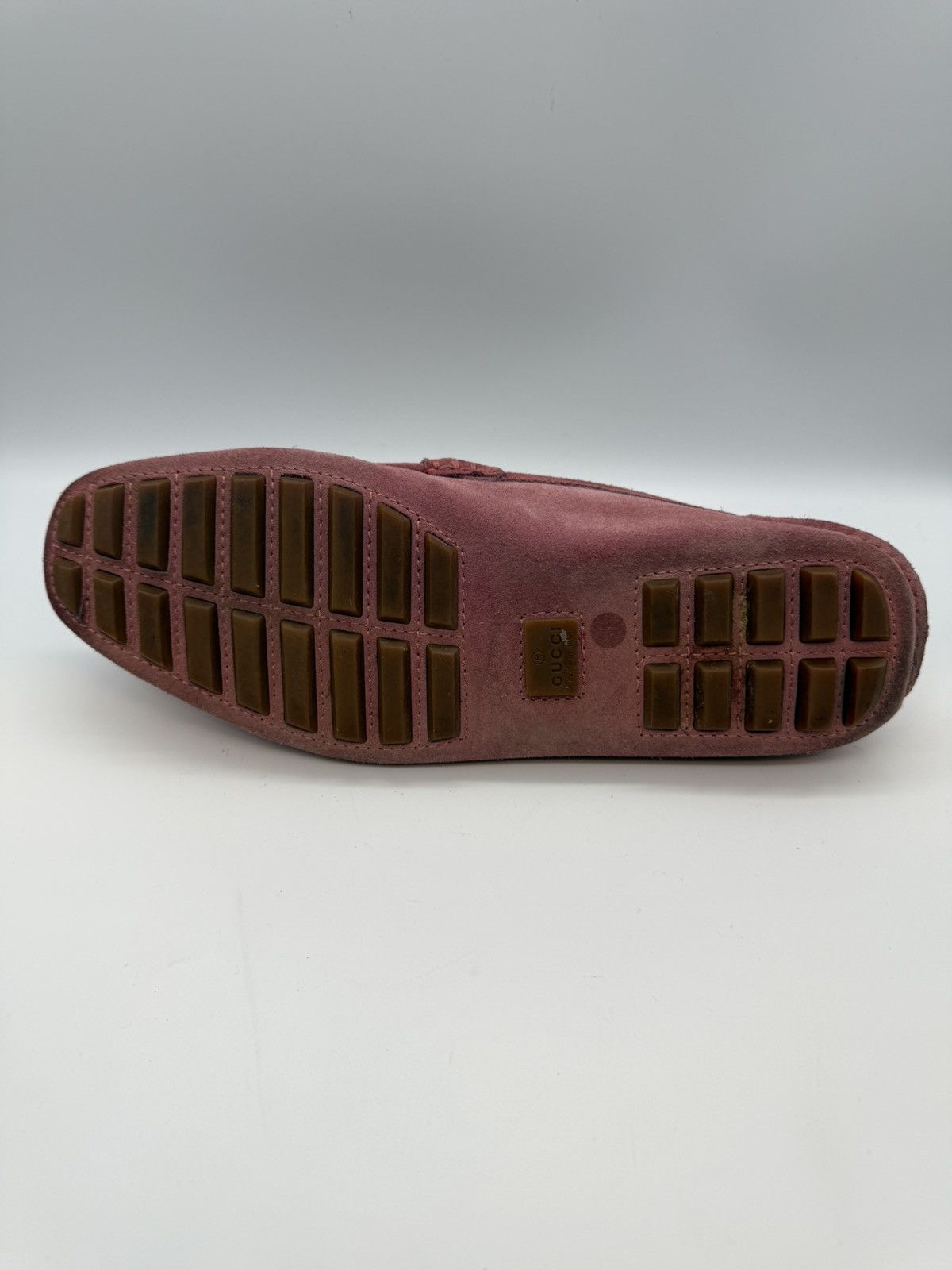 Gucci Gucci Bamboo Horsebit Suede Driving Loafers —Dusty Rose Pink Size US 11 / EU 44 - 13 Thumbnail