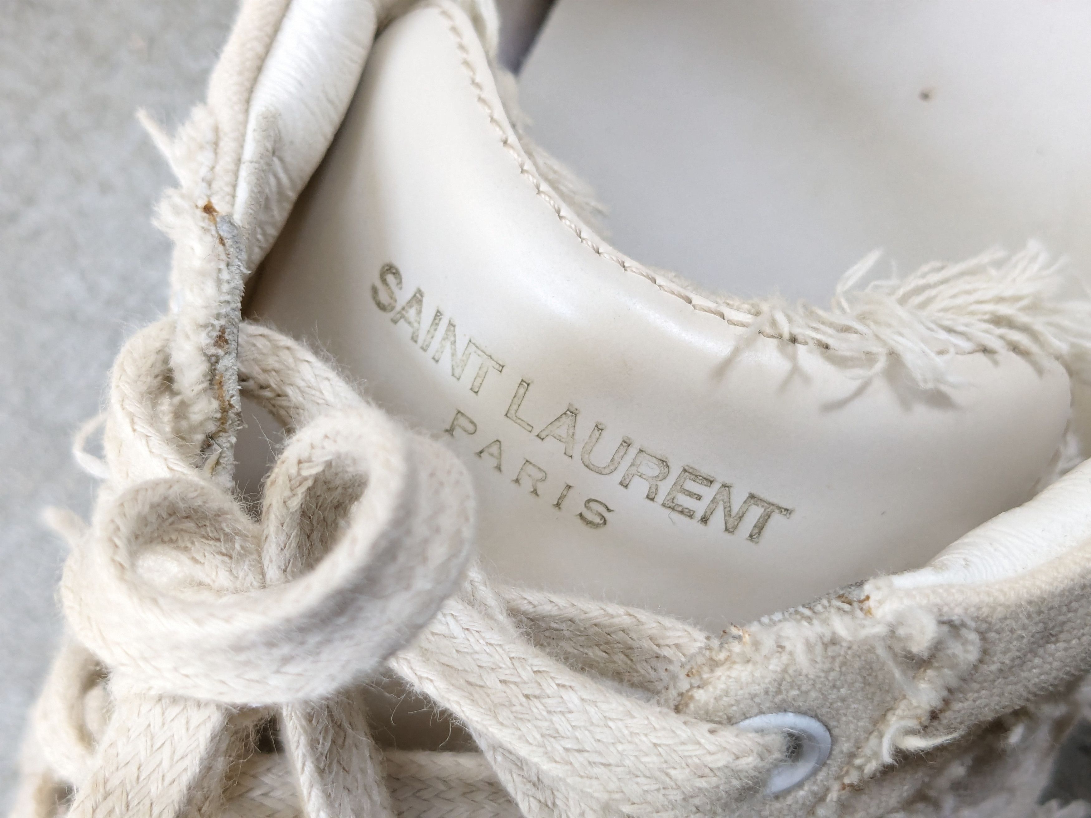 Saint Laurent Paris Saint Laurent SL06 7 40 White Canvas Stars SLP Low Tops Size US 7 / EU 40 - 15 Thumbnail