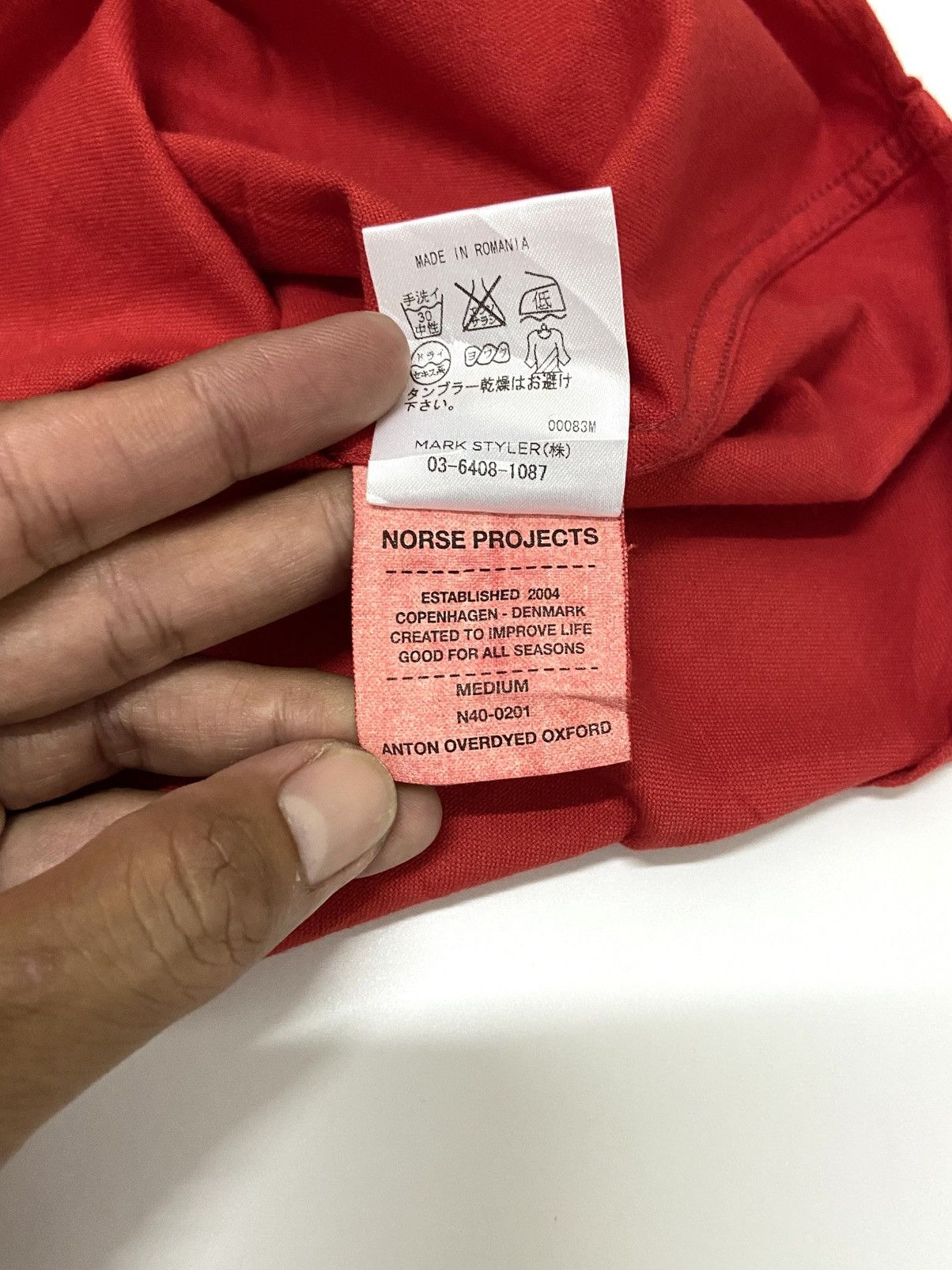 Norse Projects NORSE PROJECT : ANTON OVERDYED OXFORD Size US M / EU 48-50 / 2 - 13 Thumbnail