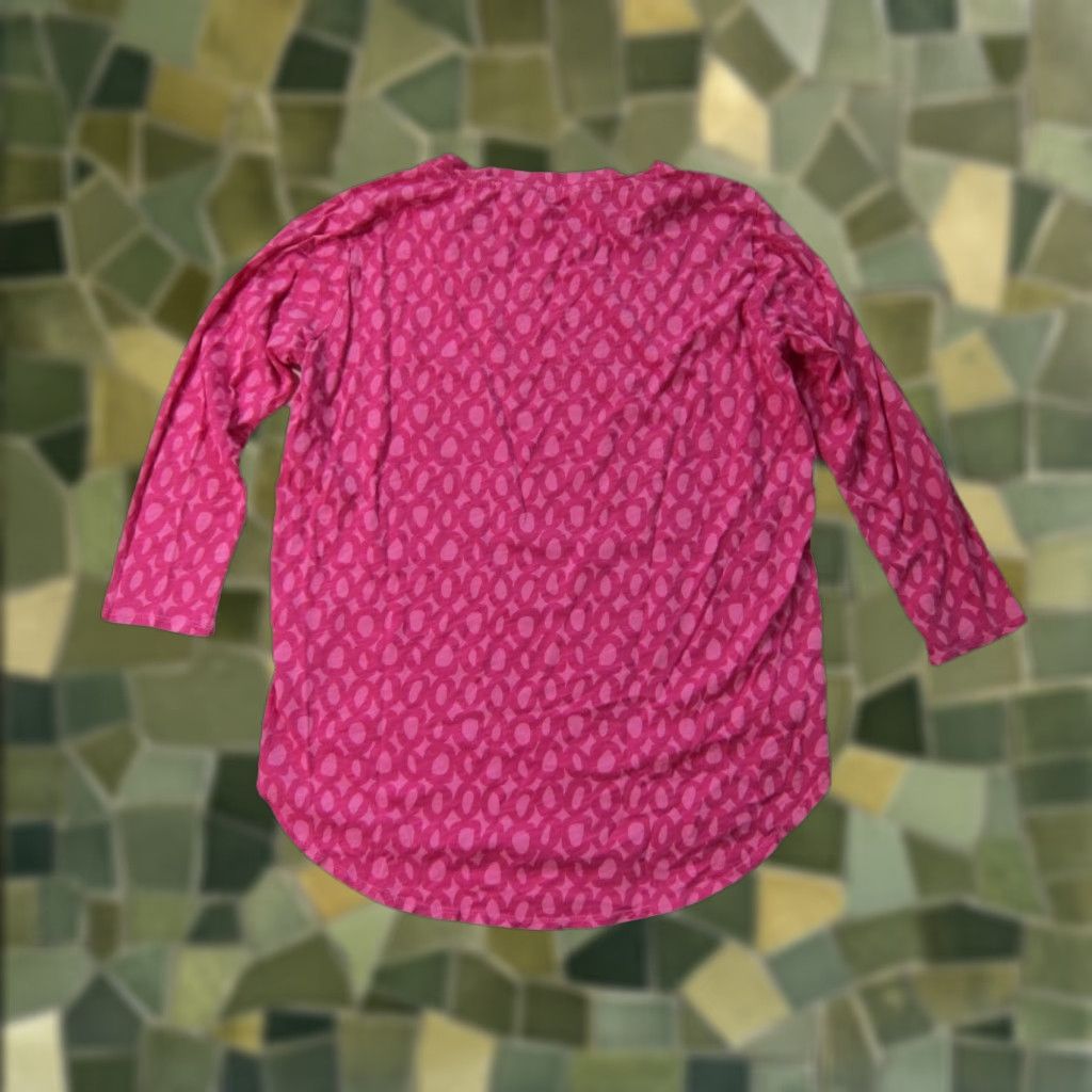 Pinko Fresh Produce 100% Cotton Pink Polka Dot 3/4 Sleeve Round Neck T-Shirt Blouse XS Size XS / US 0-2 / IT 36-38 - 1 Thumbnail