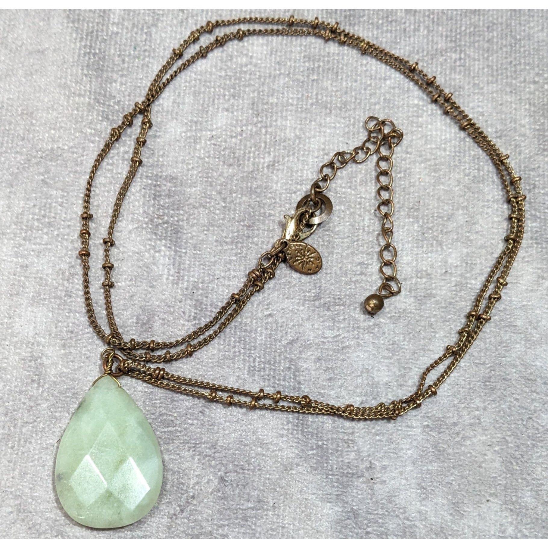 Other Vintage Lydell NYC Green Teardrop Agate Necklace Size ONE SIZE - 6 Thumbnail