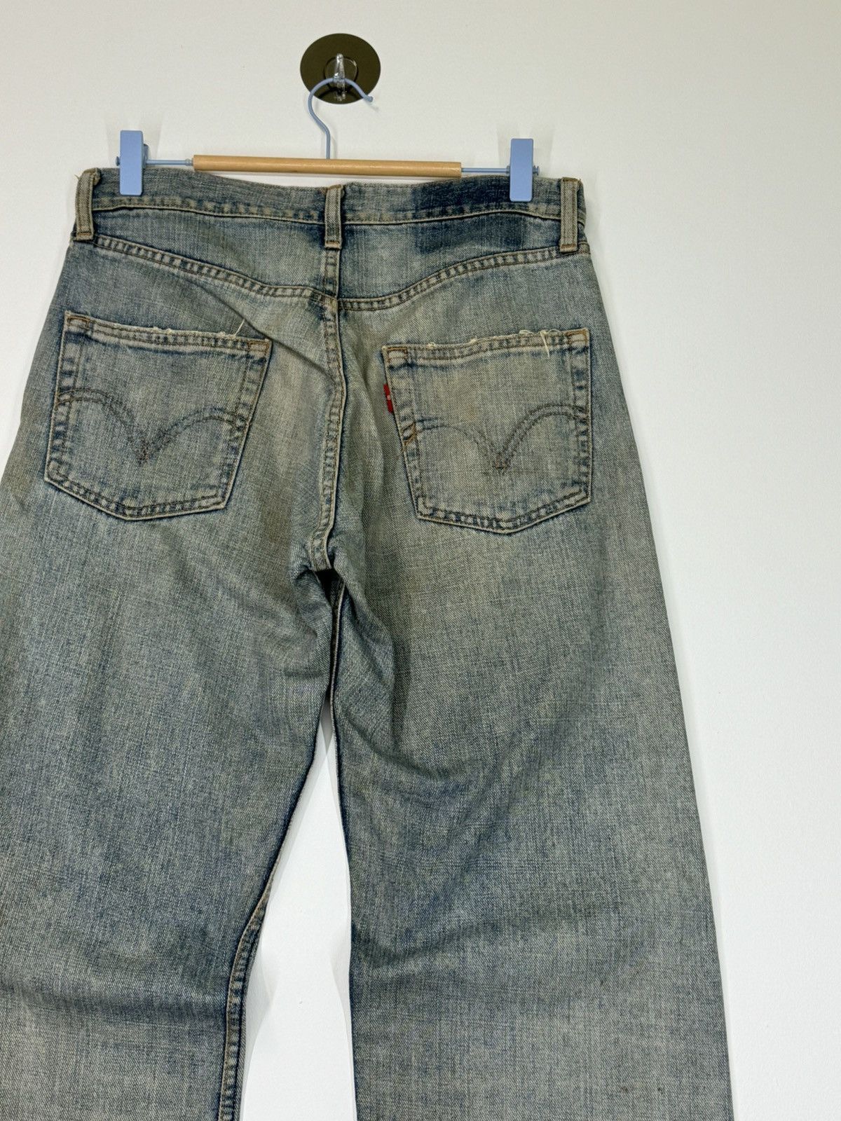 Le Grande Bleu (L.G.B.) × Levi's VINTAGE LEVIS 534 MUD WASH DISTRESSED JEANS Size US 30 / EU 46 - 10 Thumbnail