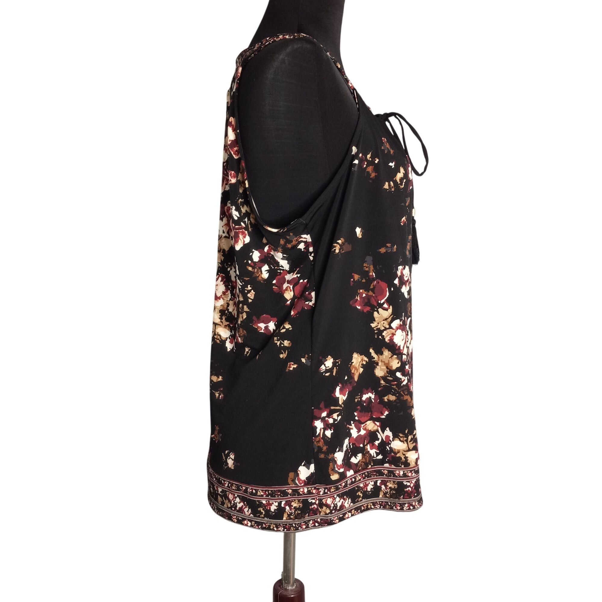 White House Black Market White House Black Market Sleeveless Floral Print Blouse Tie Size S / US 4 / IT 40 - 5 Thumbnail