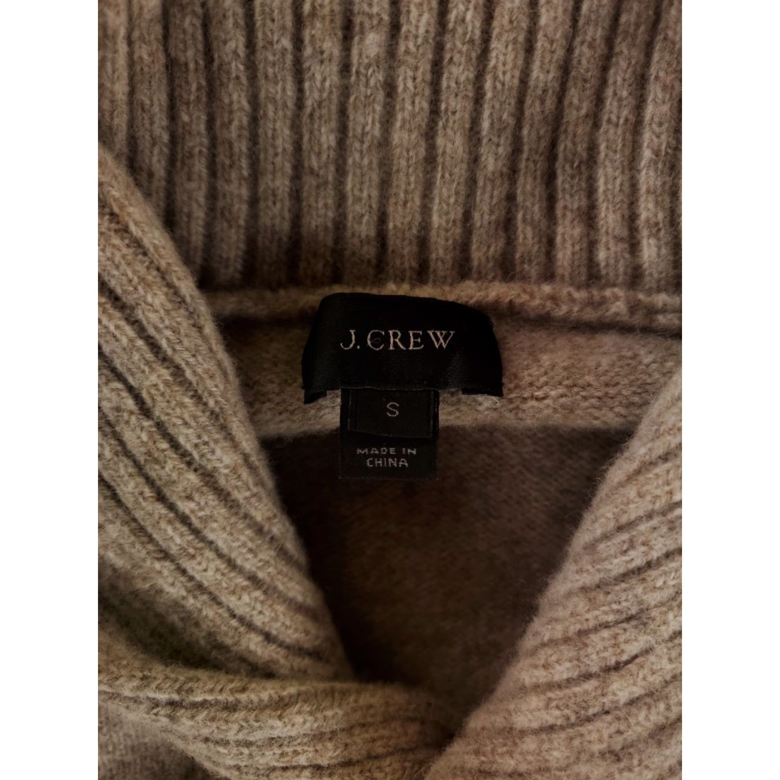 J.Crew VINTAGE J.CREW Sweater Shawl Collar 100% Lambs Wool Tan Brown Beige Mens S Pullover Mens S Size US S / EU 44-46 / 1 - 2 Thumbnail