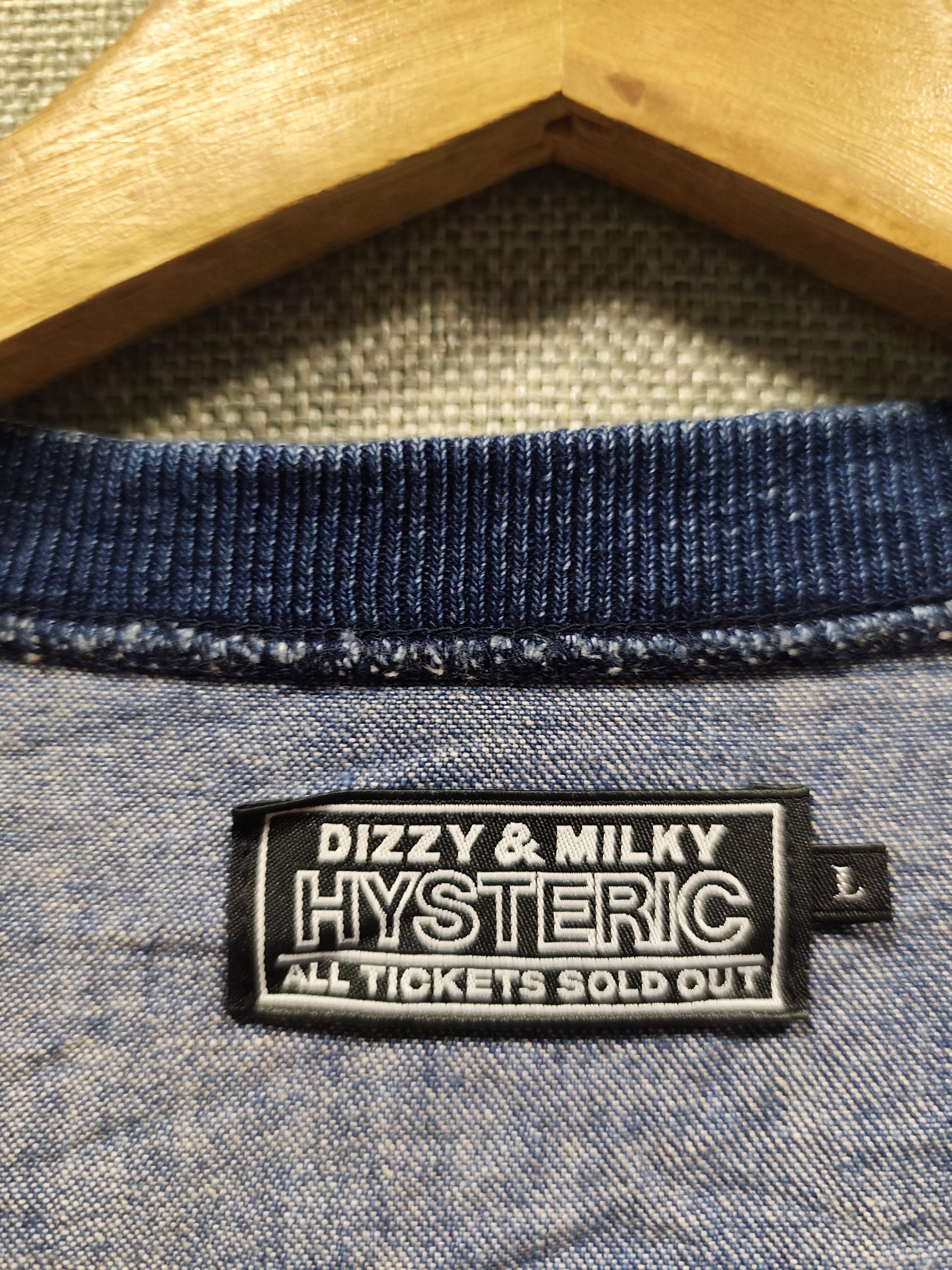 Hysteric Glamour HG She Devil Reconstructed Denim Hybrid Henley Sweatshirt Size US L / EU 52-54 / 3 - 5 Thumbnail
