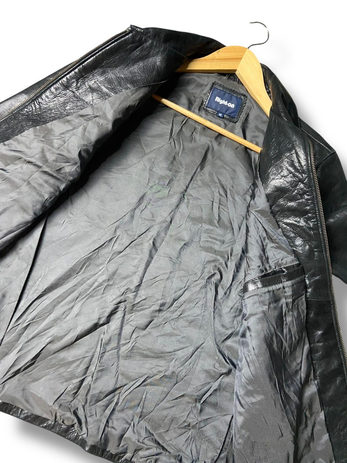 Japanese Brand Right On Brand Zip Up Leather Jacket (166) Size US M / EU 48-50 / 2 - 4 Thumbnail