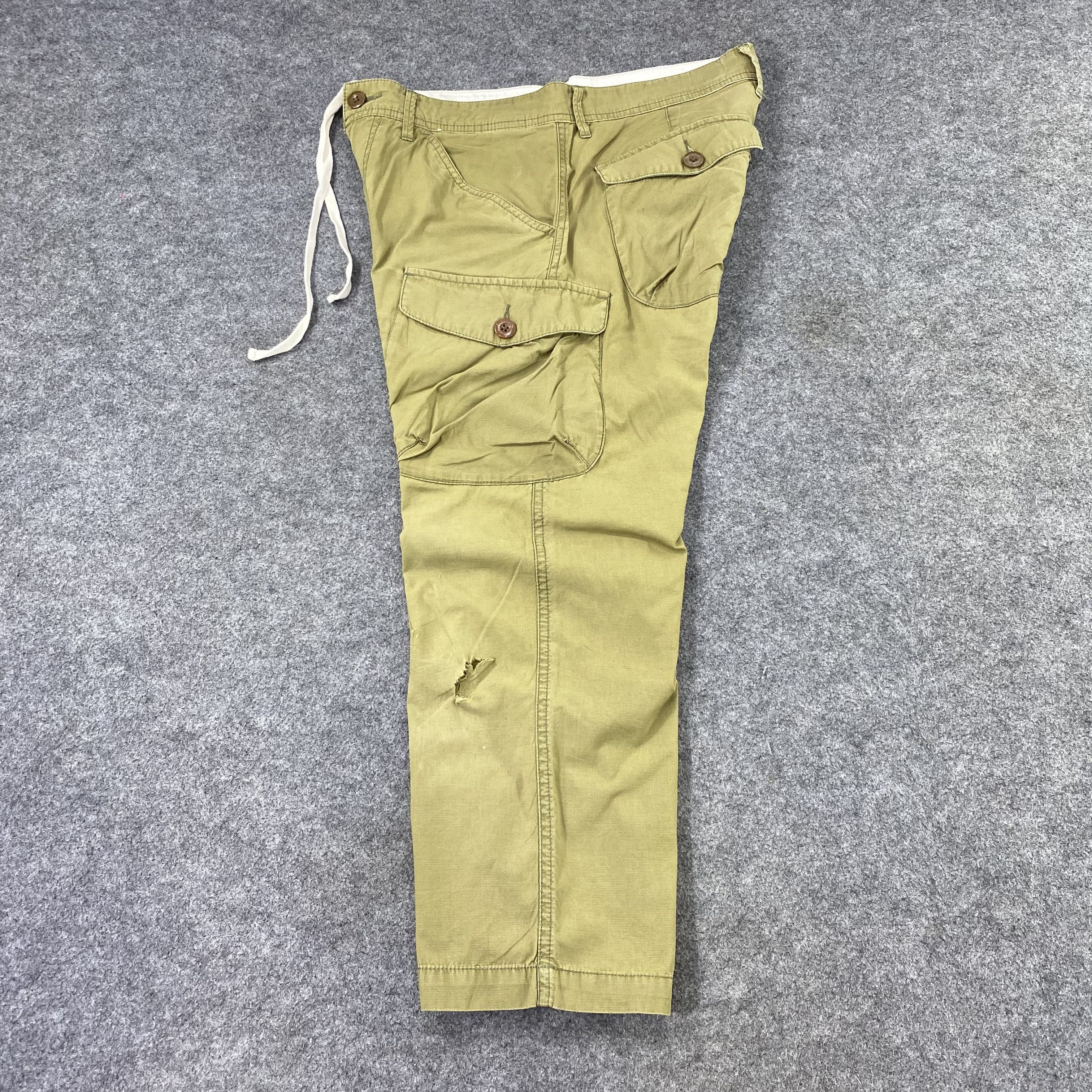 Japanese Brand Back Number Distressed Cargo Short Pant-C052 Size US 32 / EU 48 - 3 Thumbnail