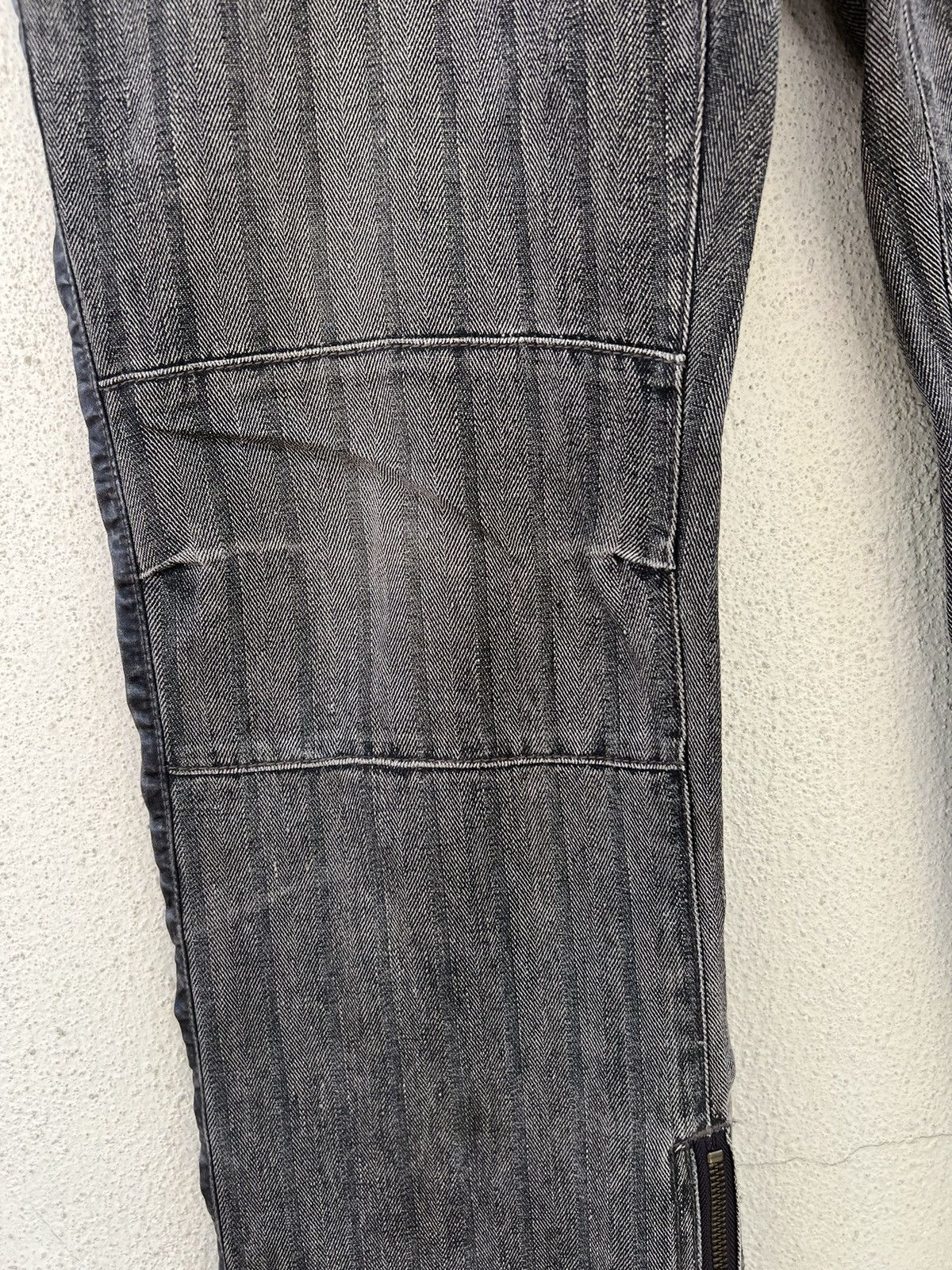 Kiminori Morishita Vintage Halb Japan Faded Border Stripe HBT Hem Flare Pant Size US 31 - 9 Thumbnail