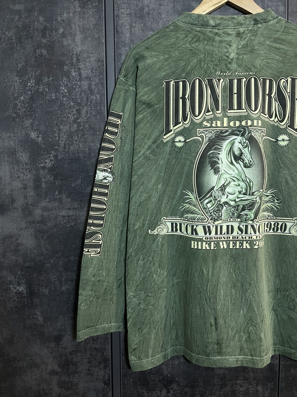 Vintage Crazy Vintage 00s Iron Horse Harley 3D Emblem Longsleeve erd Size US M / EU 48-50 / 2 - 6 Thumbnail