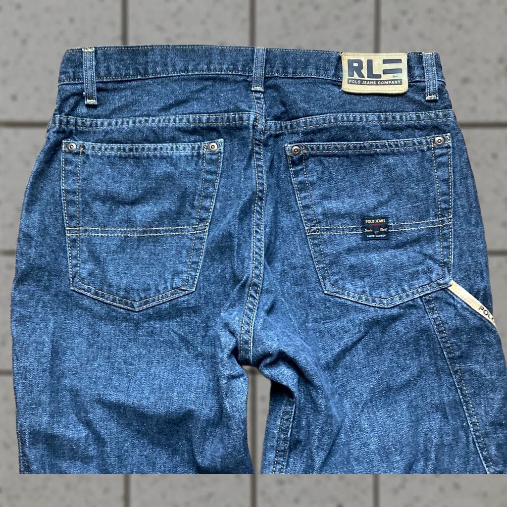 Polo Ralph Lauren VINTAGE Polo Ralph Lauren Carpenter Jeans Co Mens 32x34 Black Denim 5-Pocket Logo Belt Loops Zipper Button Straight Hack: 32x34 Size US XS / EU 42 / 0 - 1 Thumbnail