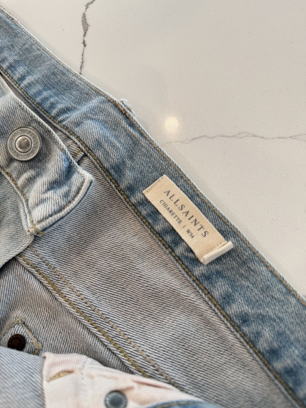 Allsaints AllSaints Cigarette Fit Denim Jeans Size US 34 / EU 50 - 4 Thumbnail