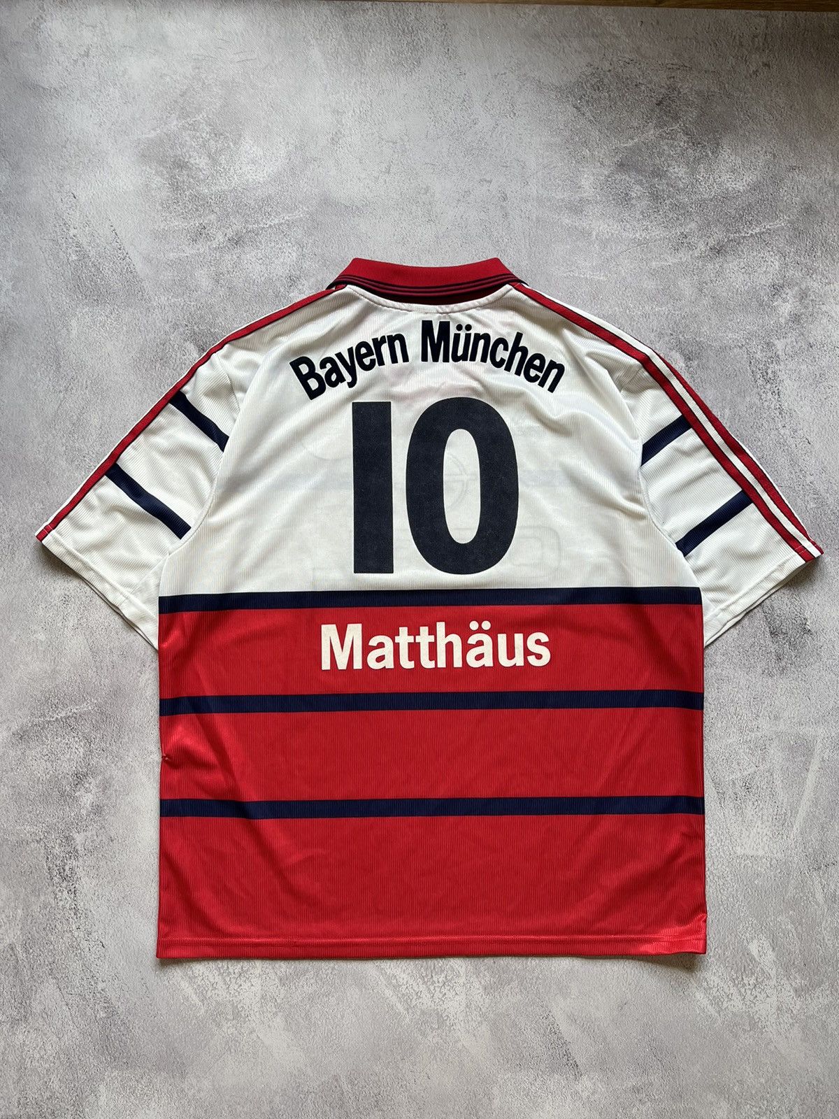 Adidas ADIDAS BAYERN MUNCHEN 98 FOOTBALL SOCCER Jersey MATTHAUS 10 Size US XL / EU 56 / 4 - 2 Thumbnail