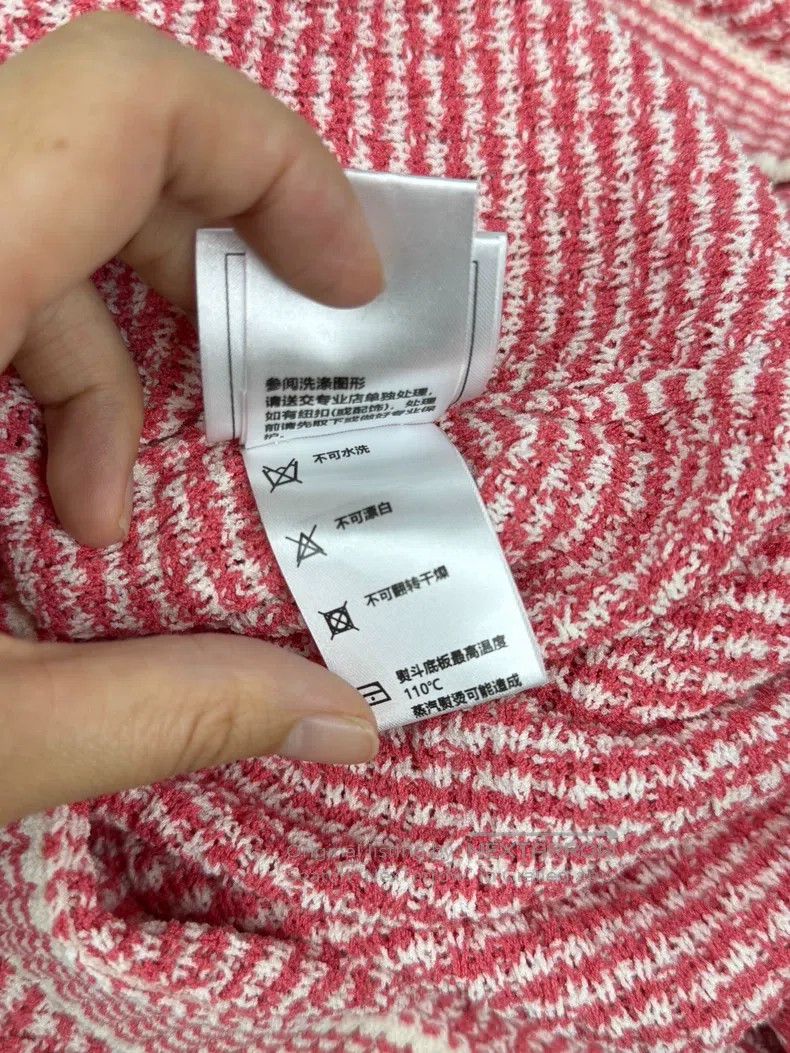 Chanel Chanel Pink and white striped long knitted cardigan coat Size XS / US 0-2 / IT 36-38 - 7 Thumbnail