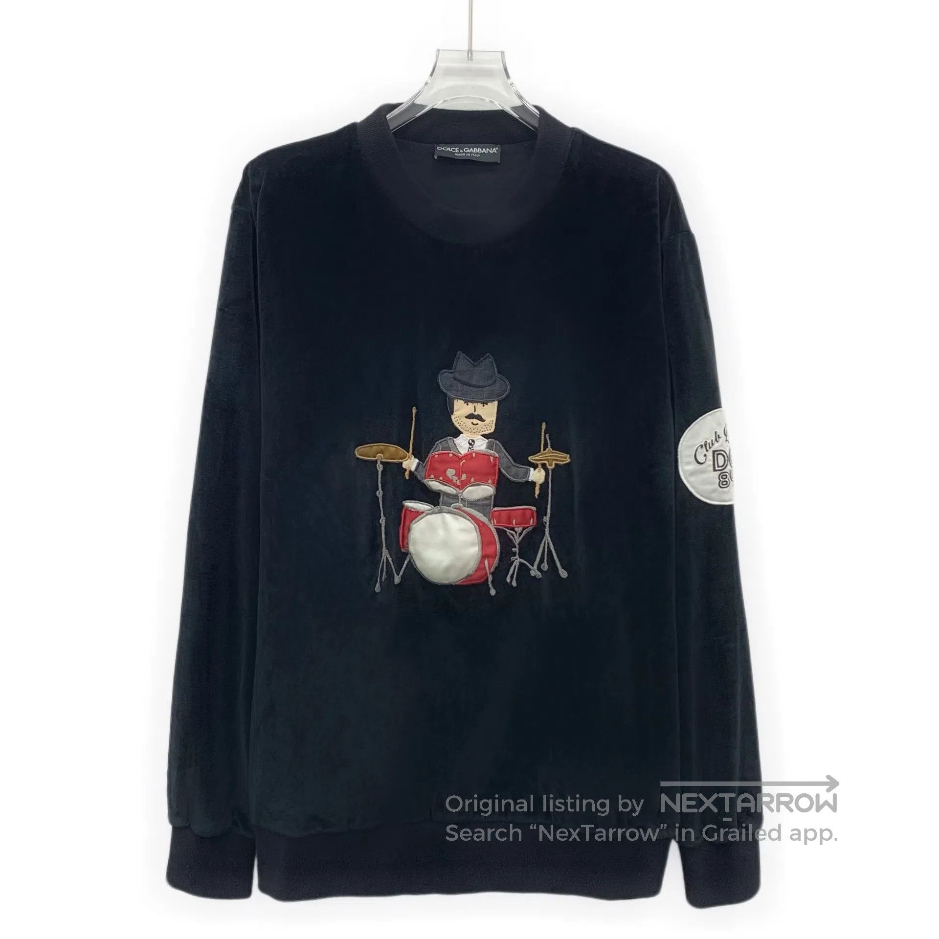 Dolce & Gabbana Dolce Gabbana Black cotton hooded long-sleeved sweatshirt Size US L / EU 52-54 / 3 - 1 Thumbnail