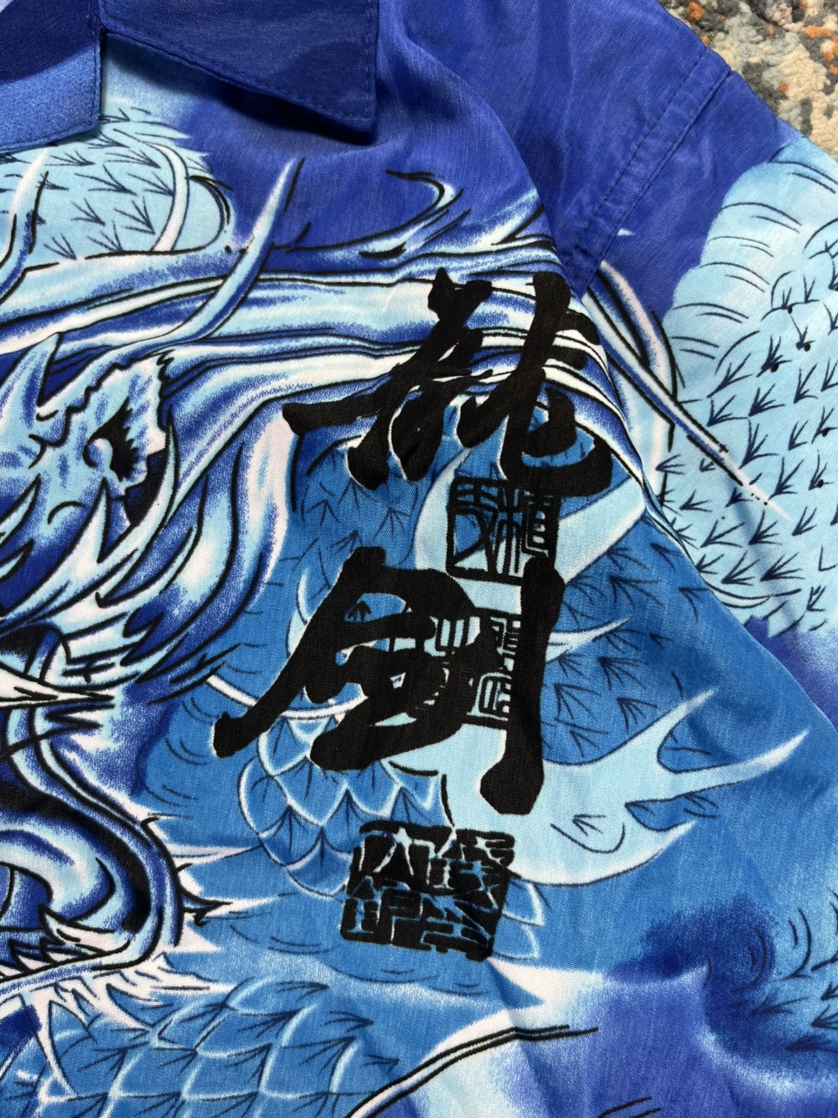 Vintage Vintage 90s Crazy Oriental dragon all over print shirt Size US XS / EU 42 / 0 - 6 Thumbnail