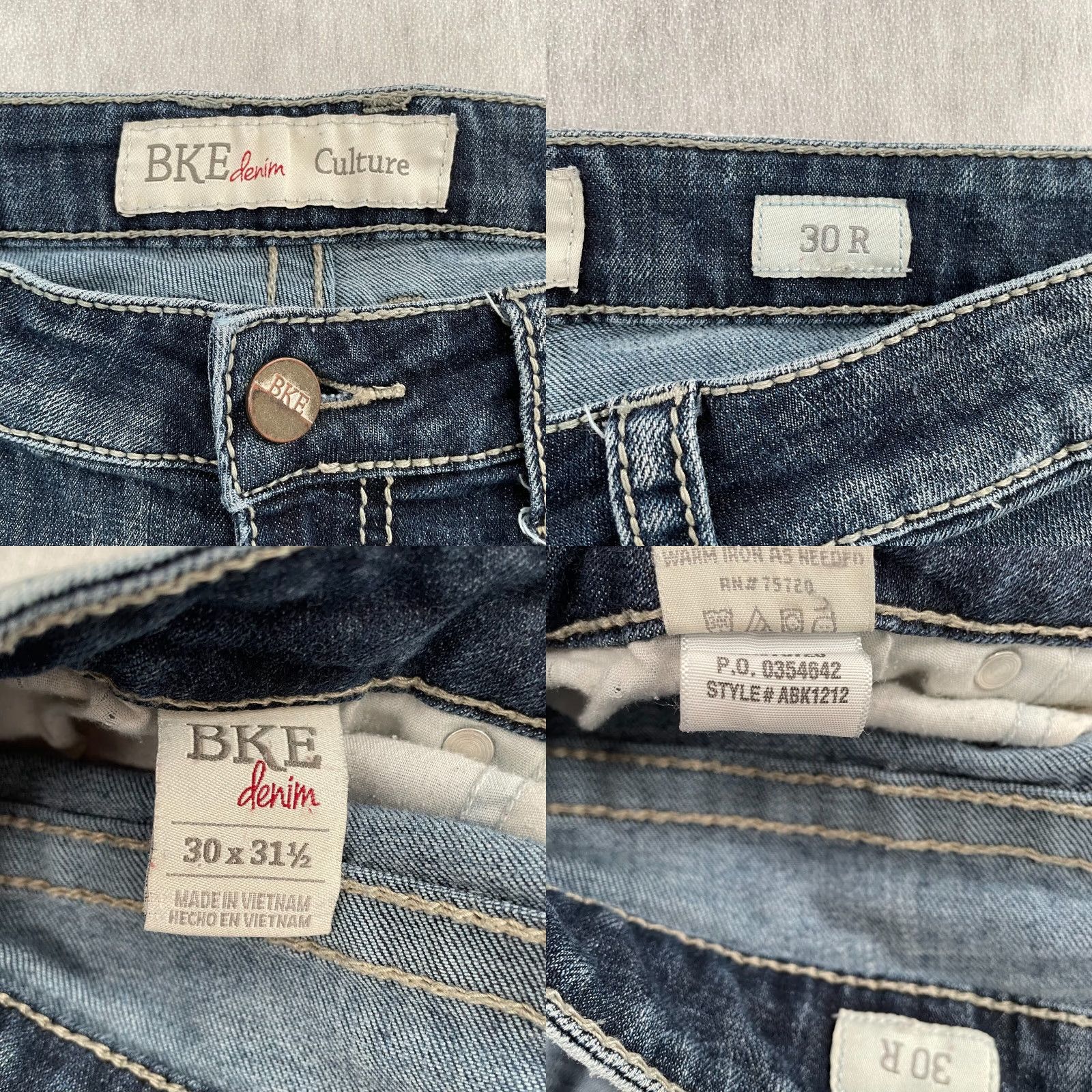 Vintage VINTAGE Buckle Jeans Womens 30R Blue Denim Bootcut Pants 5-Pocket Stretch Ladies Size 30" / US 8 / IT 44 - 8 Thumbnail