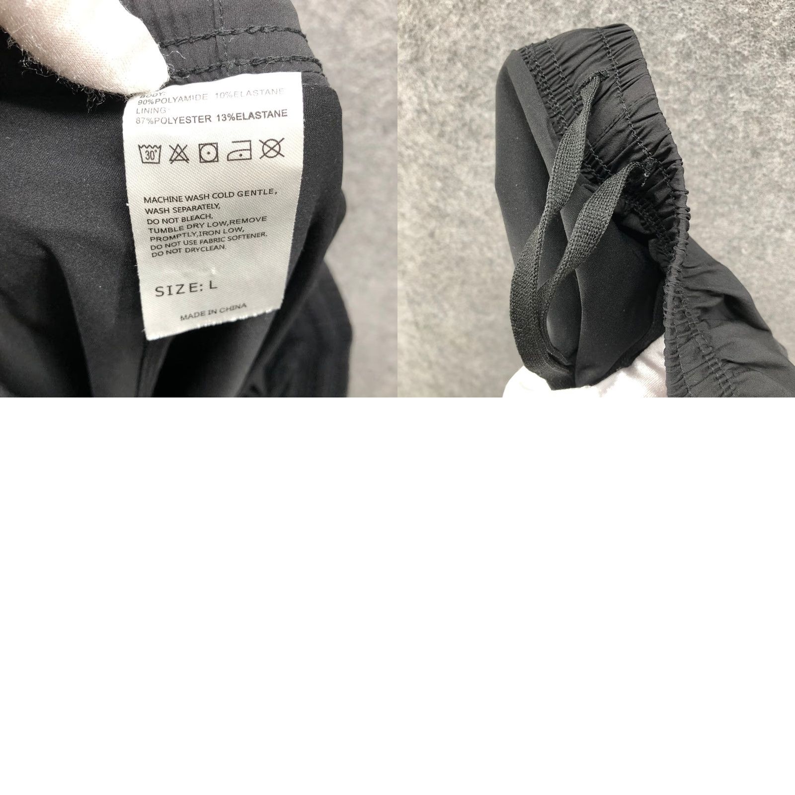 Vintage Pudolla 2-in-1 Running Shorts Mens L Black 9" Inseam Athletic Gym Size US 33 - 8 Thumbnail