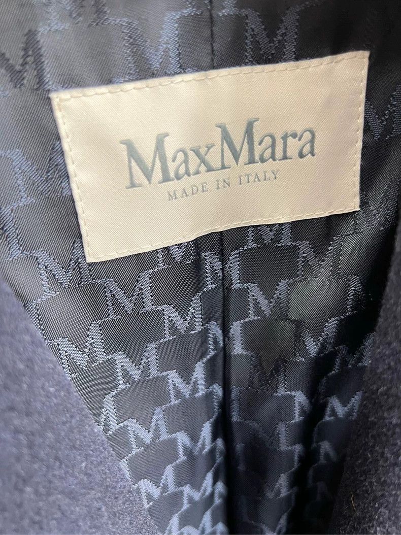 Max Mara Max Mara Classic Blue 101801 Wool Coat Size M / US 6-8 / IT 42-44 - 3 Thumbnail