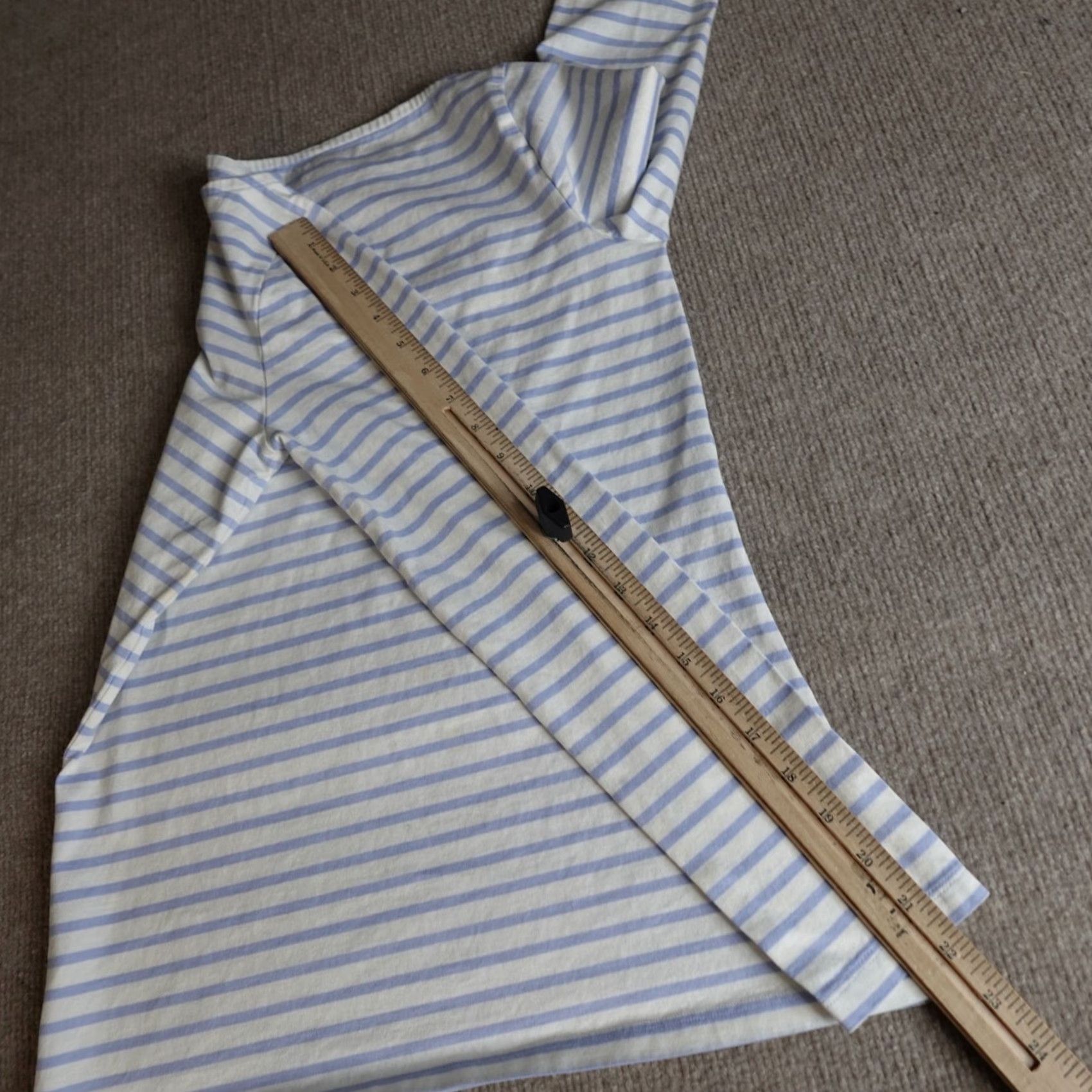 Vintage Ann Mashburn Womens Top Small White Blue Breton Stripe 100% Cotton Shirt Blouse Regular Womens Size S White Breton Stripe 100% Cotton VINTAGE? No Size S / US 4 / IT 40 - 2 Thumbnail