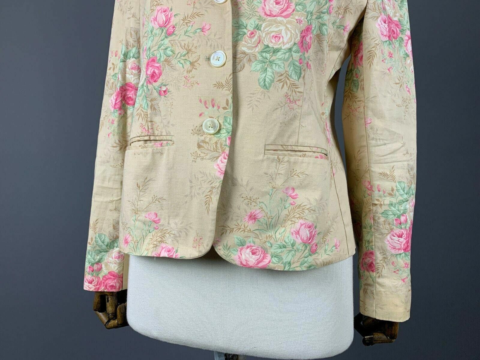 Lauren Ralph Lauren Ladies Lauren Ralph Lauren Beige Cotton Blazer Jacket Size 8 Size M / US 6-8 / IT 42-44 - 3 Thumbnail