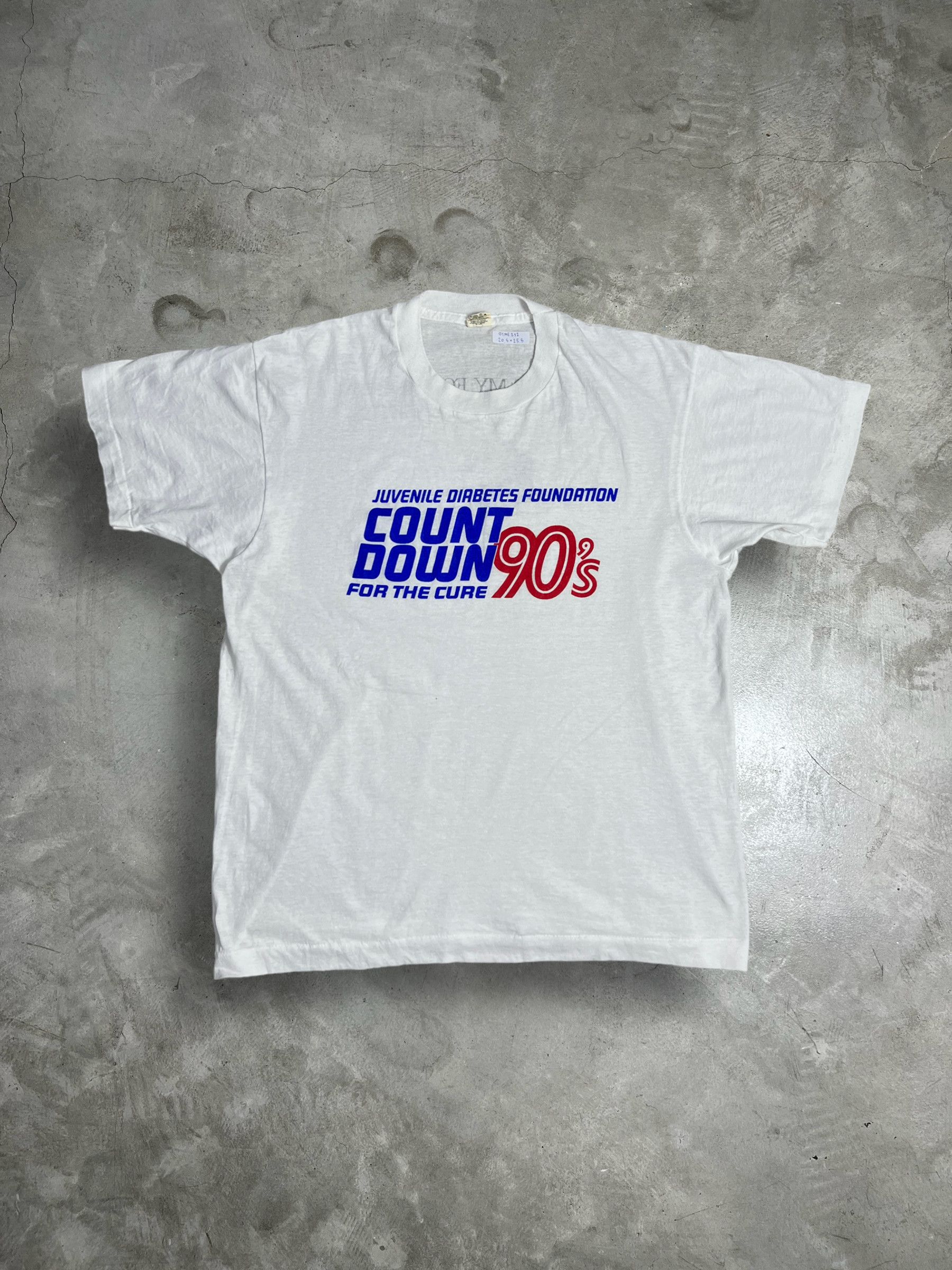 Vintage Vintage 90s Juvenile Diabetes Foundation Promo T (L) GTME212 Size US L / EU 52-54 / 3 - 4 Thumbnail