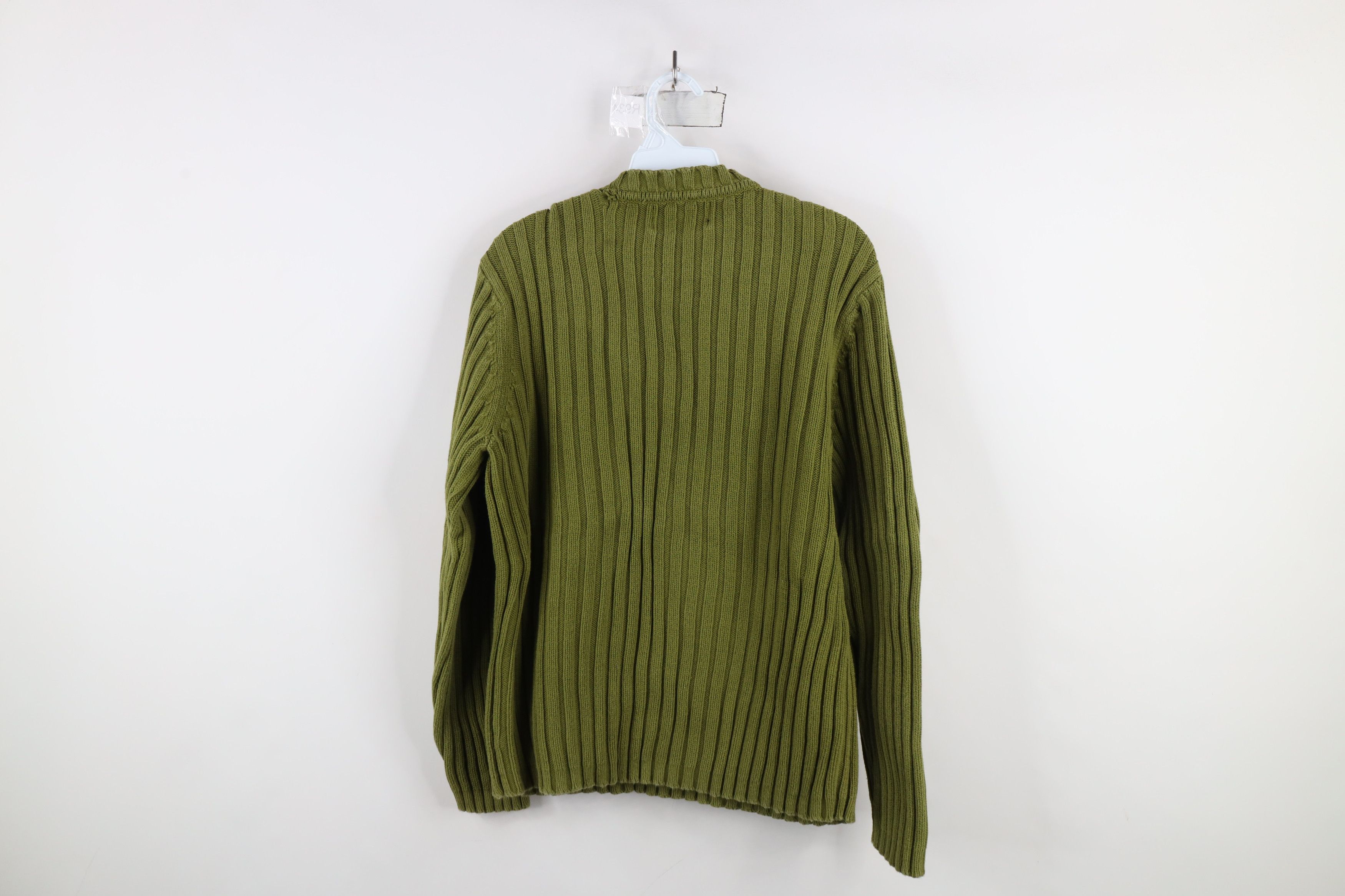 Express × Vintage Vintage Y2K Express Heavyweight Cotton Ribbed Knit Sweater Size M / US 6-8 / IT 42-44 - 8 Thumbnail