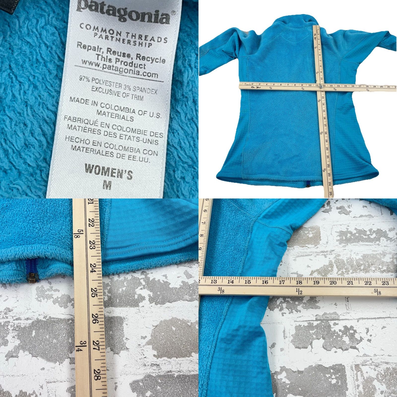 Patagonia Patagonia Jacket Women Medium Blue Fleece Full Zip R Series Sweater READ DAMAGED Size M / US 6-8 / IT 42-44 - 8 Thumbnail