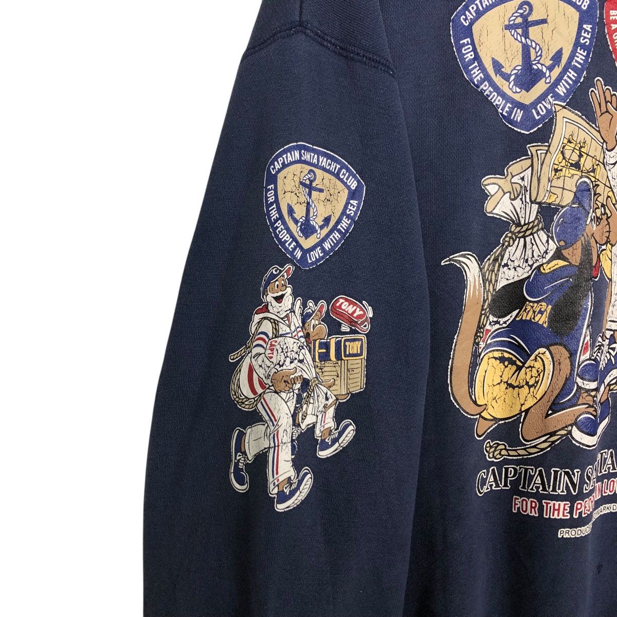 Cartoon Network × Japanese Brand × Vintage 📌Vintage Sweatshirt Captain Santa Big Logo Overprint Size US L / EU 52-54 / 3 - 15 Thumbnail