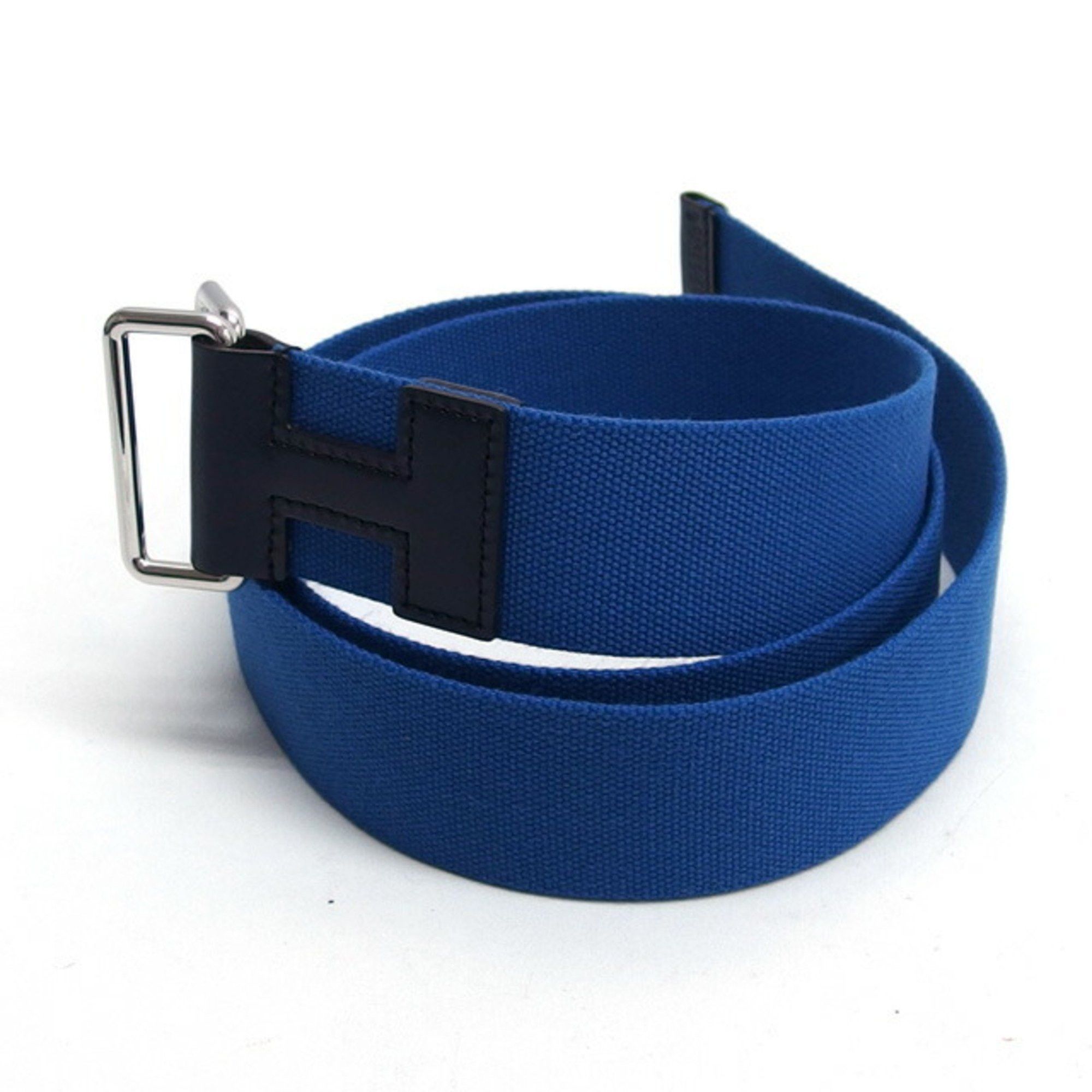 Hermes Hermes Belt Nomade Textile Blue x Black Size M Size ONE SIZE - 1 Thumbnail