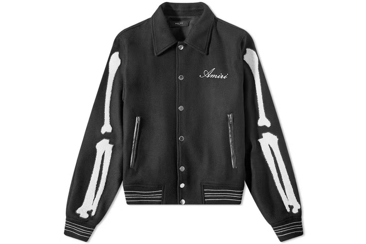 Amiri Amiri Bone/Skel Varsity Jacket Size US M / EU 48-50 / 2 - 2 Thumbnail
