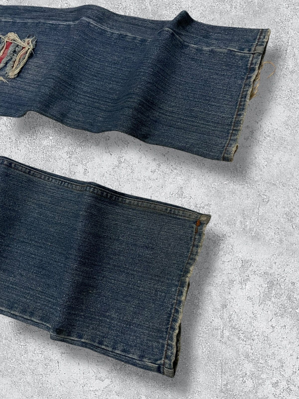Japanese Brand Vintage Japan Designer 90’s Nylaus Grunge Patchwork Denim Size US 34 / EU 50 - 5 Thumbnail